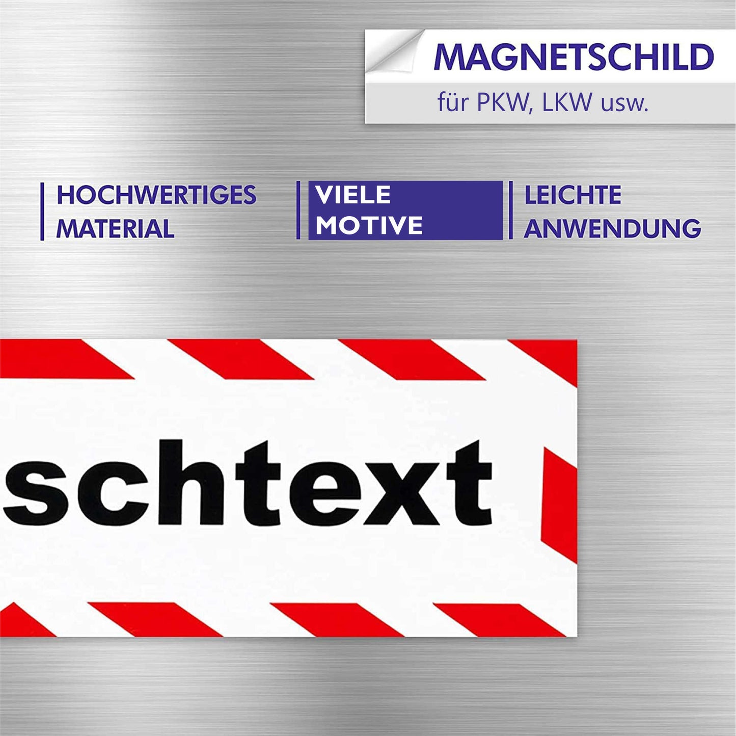 Magnetschild "ACHTUNG ! - Fahranfänger" - Magnetfolie für Auto - LKW - Truck - Baustelle - Firma