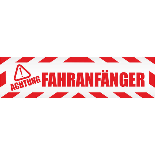 Magnetschild "ACHTUNG ! - Fahranfänger" - Magnetfolie für Auto - LKW - Truck - Baustelle - Firma