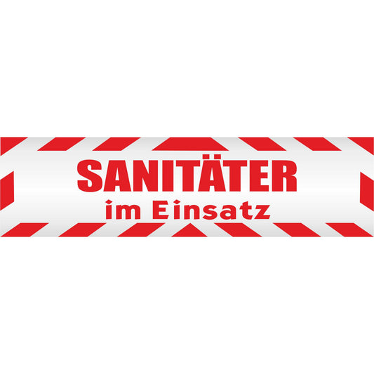 Magnetschild - Sanitäter im Einsatz - Magnetfolie für Auto - LKW - Truck - Baustelle - Firma