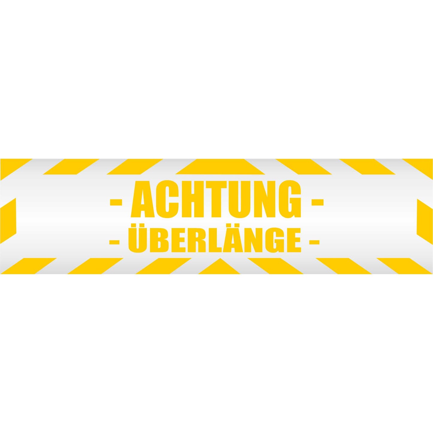 Magnetschild - ACHTUNG ÜBERLÄNGE - Magnetfolie für Auto - LKW - Truck - Baustelle - Firma
