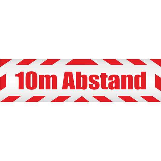 Magnetschild - 10 Meter LKW Militär Bundeswehr Abstand halten 10m - Magnetfolie für Auto - LKW - Truck - Baustelle - Firma