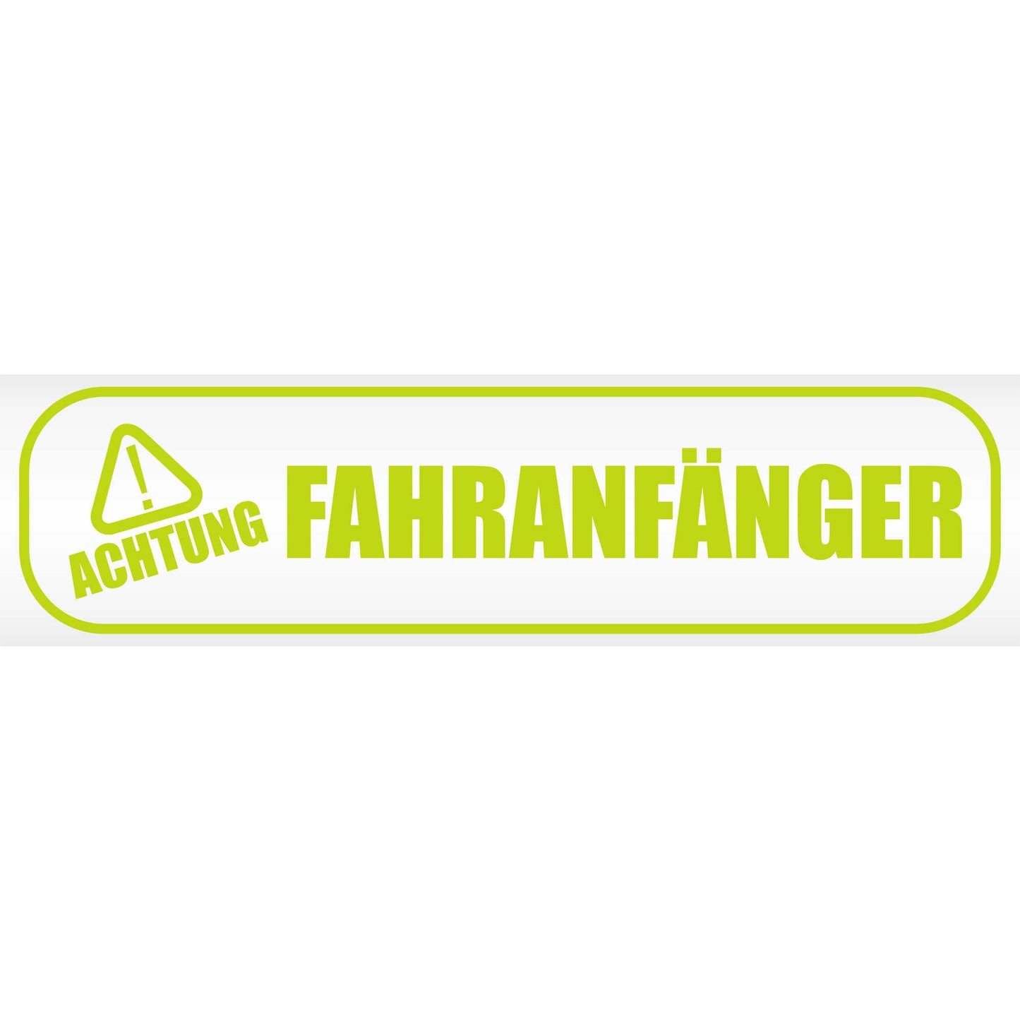 Magnetschild "ACHTUNG ! - Fahranfänger" - Magnetfolie für Auto - LKW - Truck - Baustelle - Firma