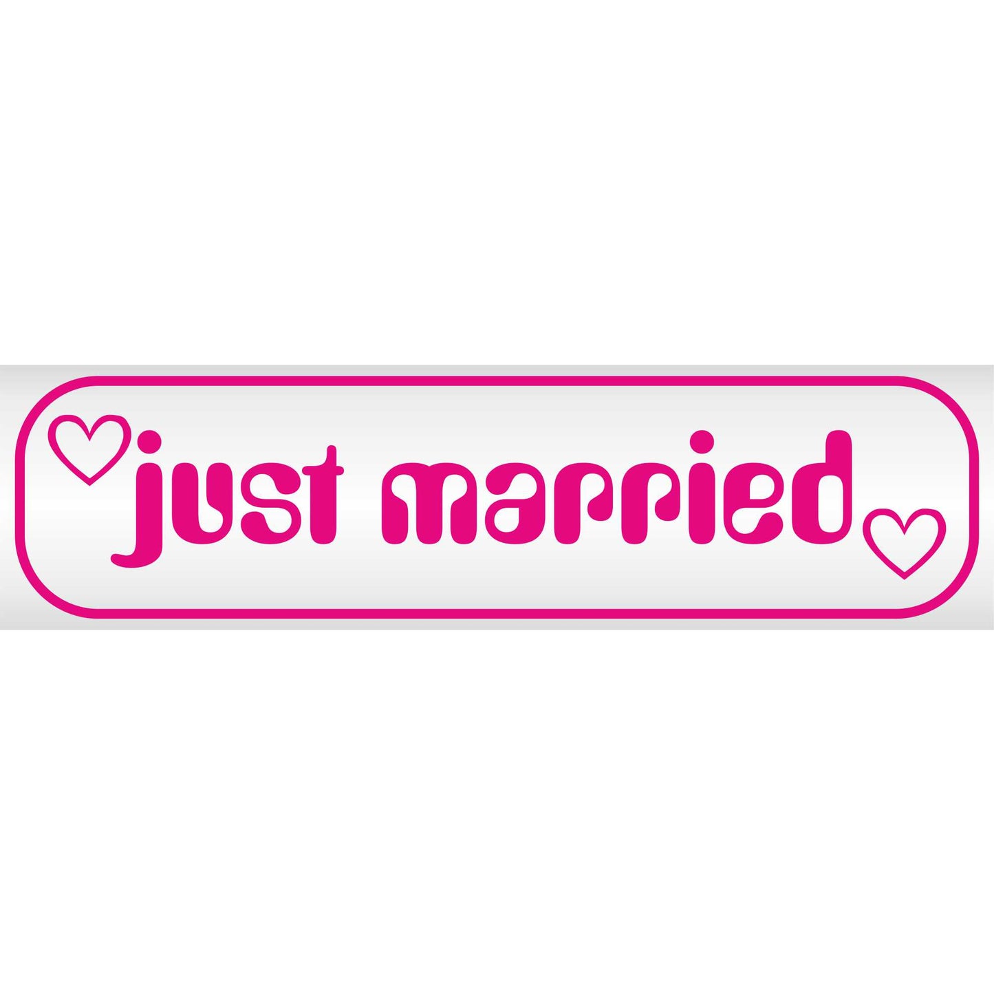 Magnetschild - Just married - Magnetfolie für Auto - LKW - Truck - Baustelle - Firma