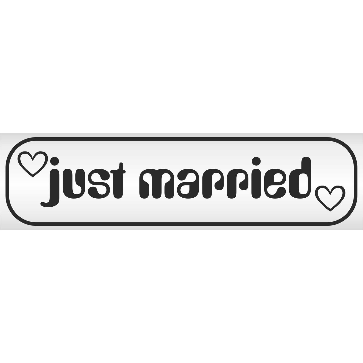 Magnetschild - Just married - Magnetfolie für Auto - LKW - Truck - Baustelle - Firma