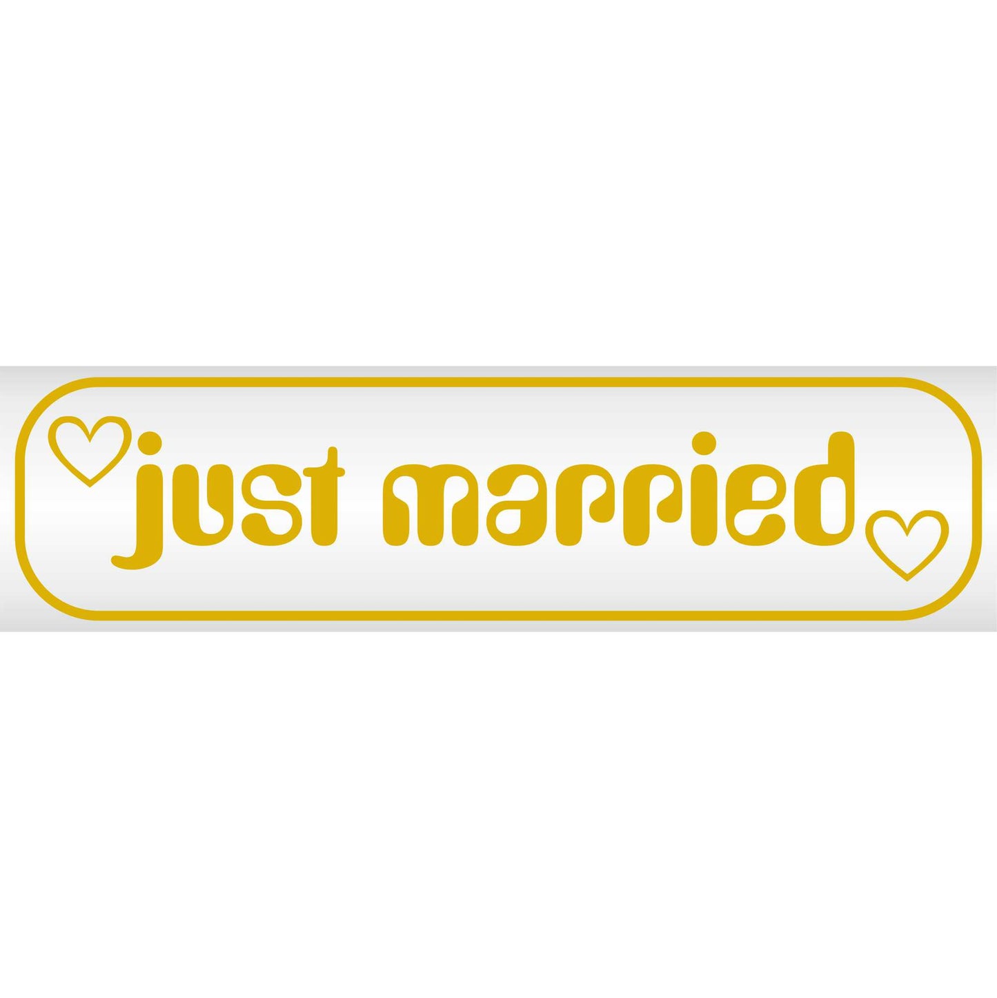 Magnetschild - Just married - Magnetfolie für Auto - LKW - Truck - Baustelle - Firma