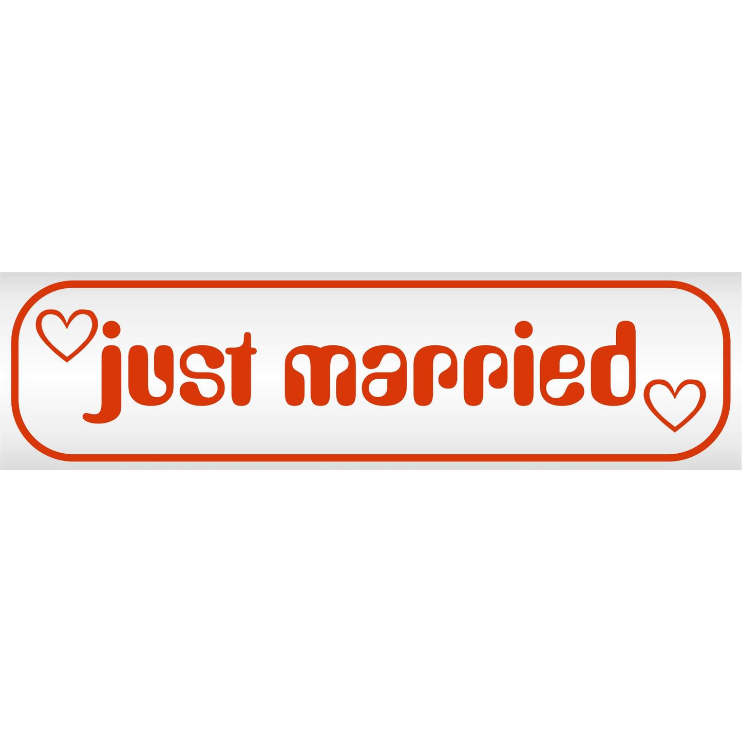 Magnetschild - Just married - Magnetfolie für Auto - LKW - Truck - Baustelle - Firma