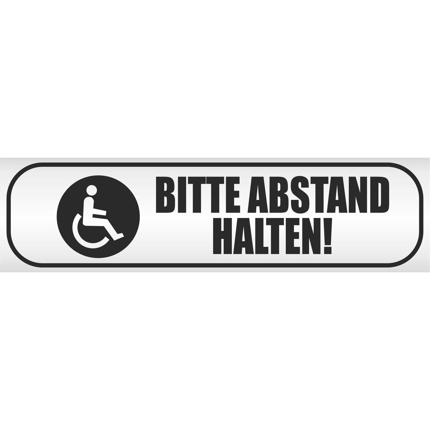 Magnetschild - Bitte Abstand halten! - Magnetfolie für Auto - LKW - Truck - Baustelle - Firma