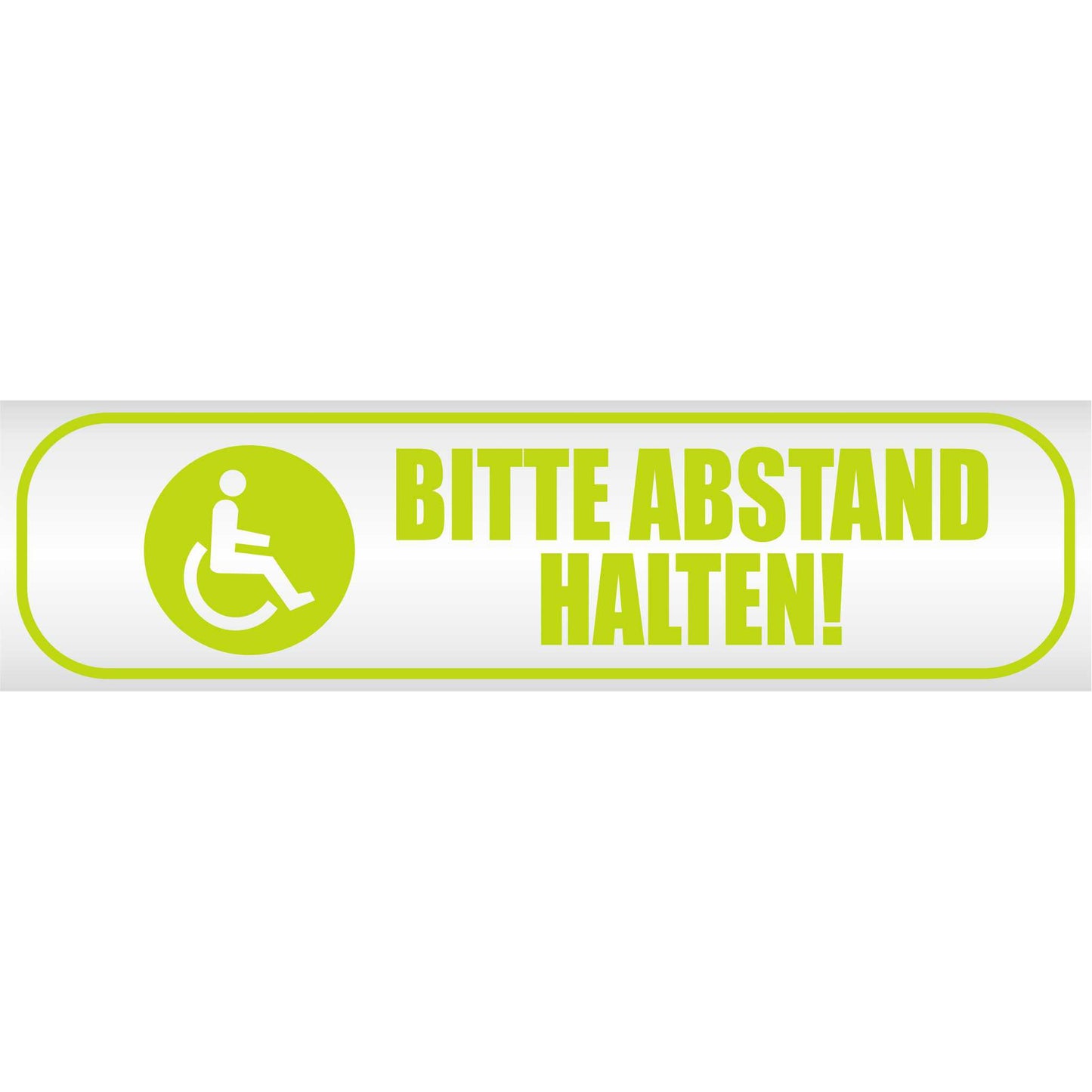 Magnetschild - Bitte Abstand halten! - Magnetfolie für Auto - LKW - Truck - Baustelle - Firma