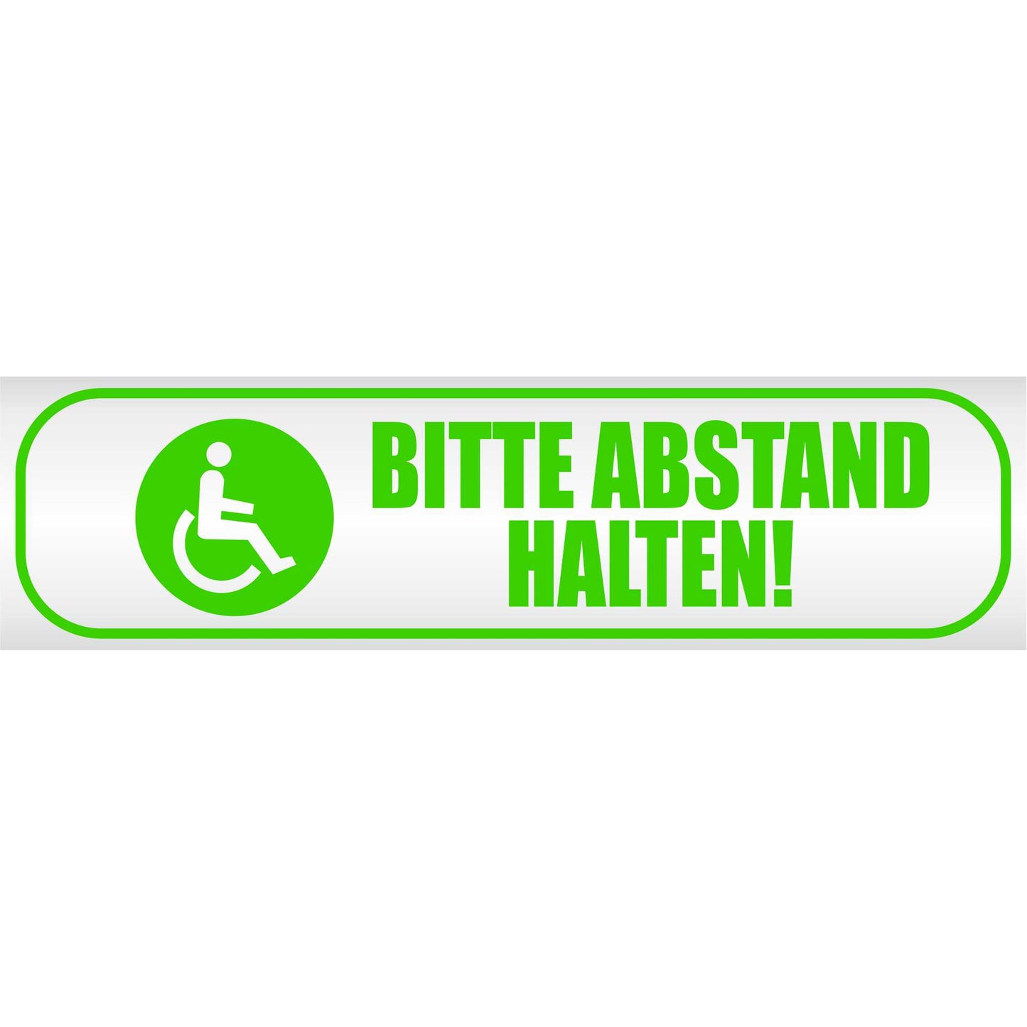 Magnetschild - Bitte Abstand halten! - Magnetfolie für Auto - LKW - Truck - Baustelle - Firma