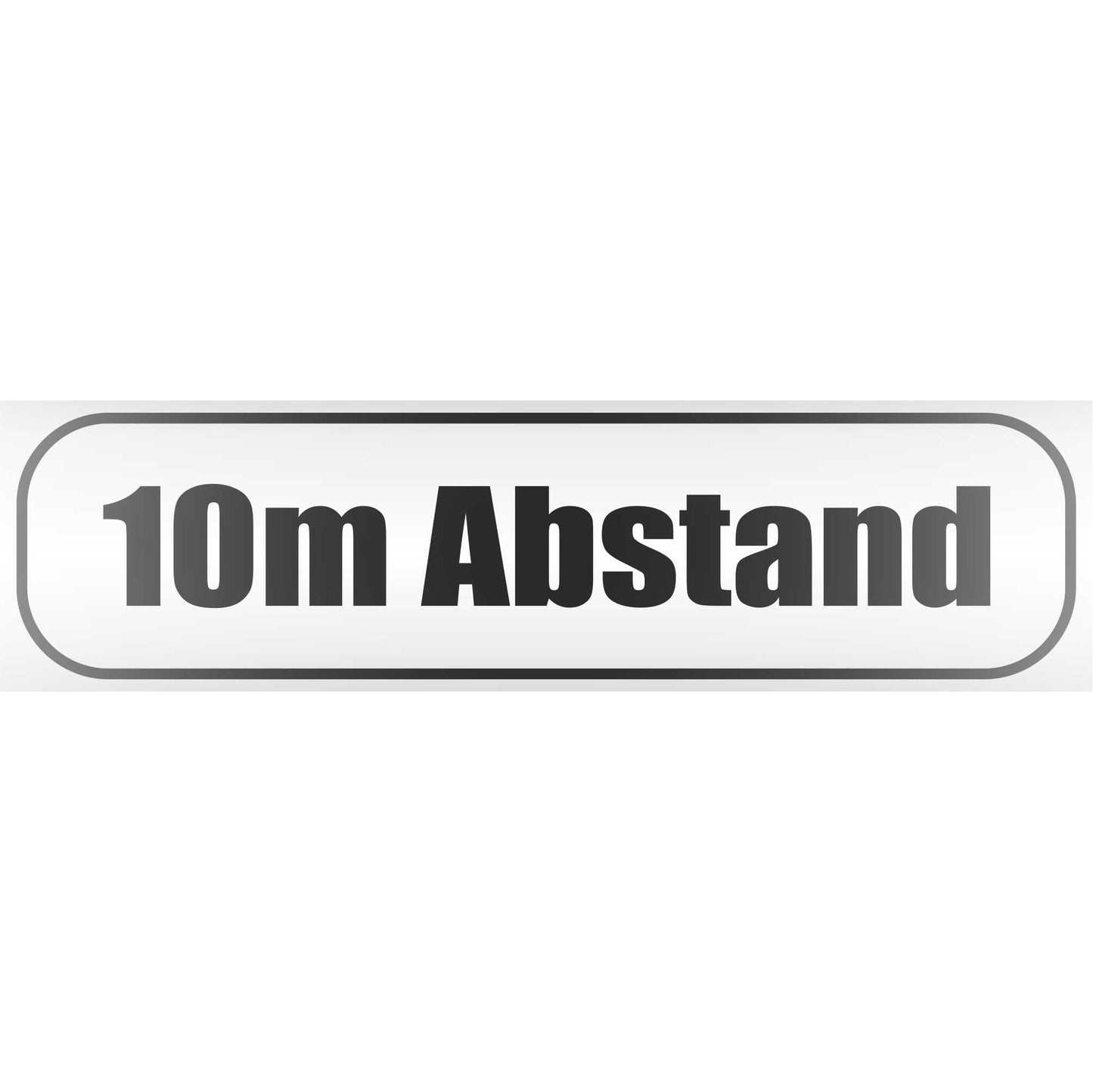 Magnetschild - 10 Meter LKW Militär Bundeswehr Abstand halten 10m - Magnetfolie für Auto - LKW - Truck - Baustelle - Firma