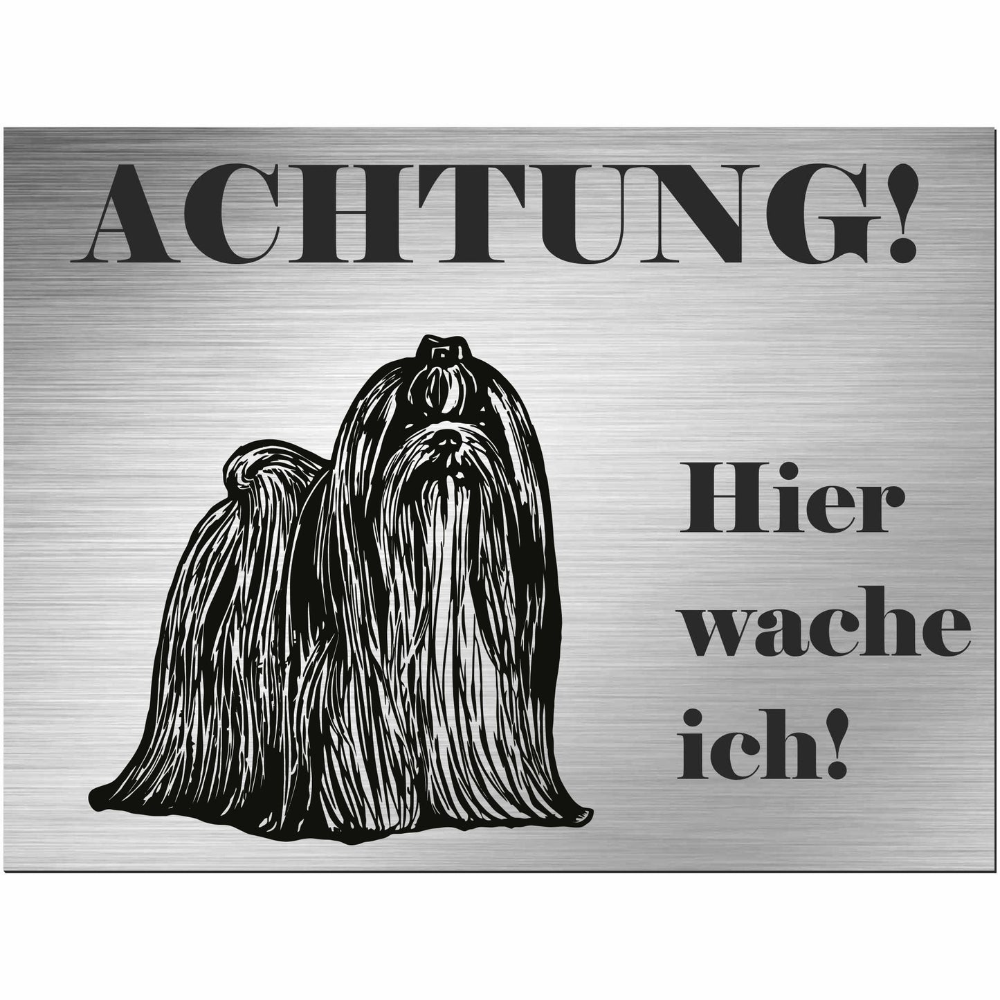 Malteser - Schild bedruckt - Alu-Dibond Edelstahl Look