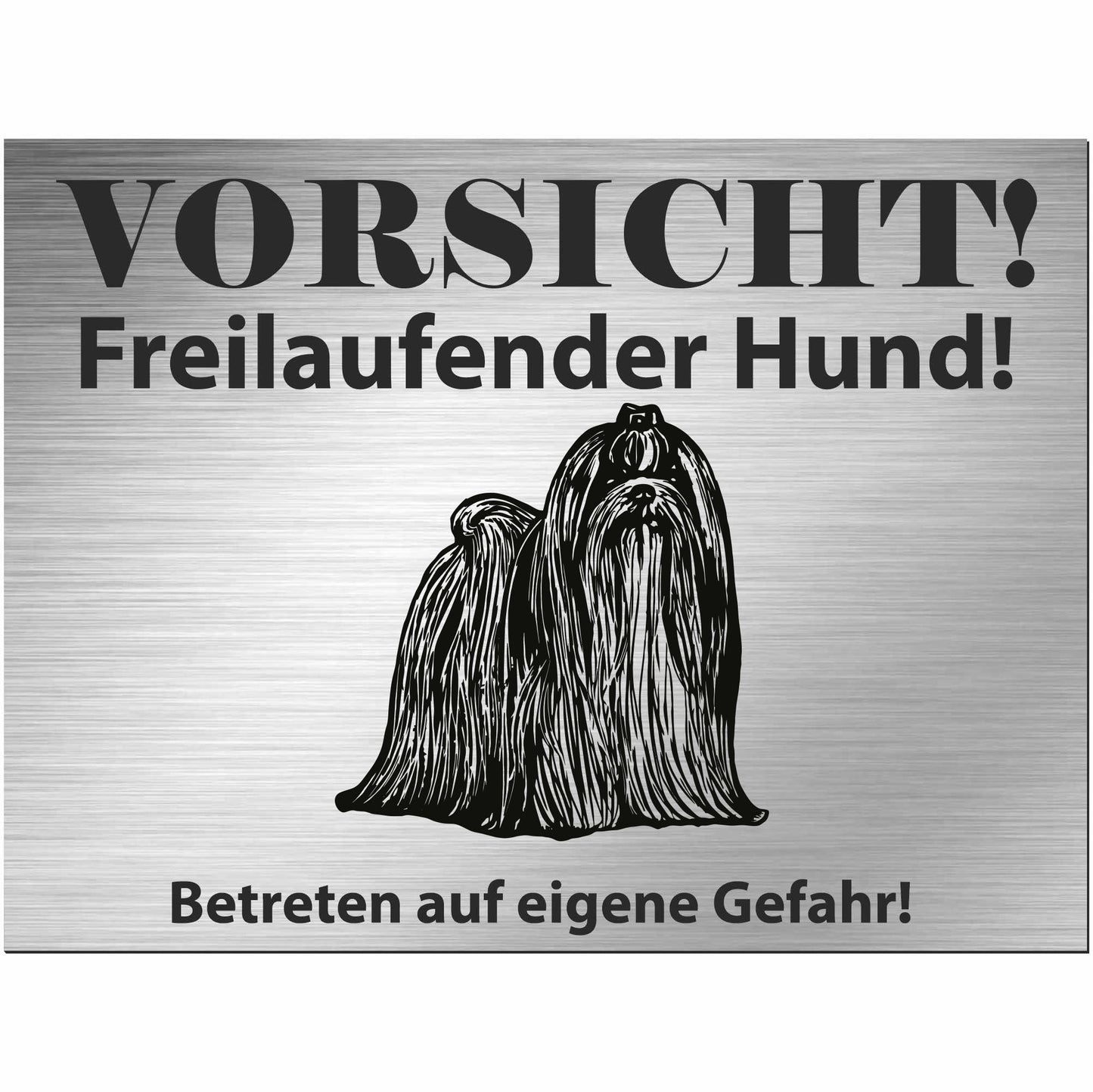 Malteser - Schild bedruckt - Alu-Dibond Edelstahl Look