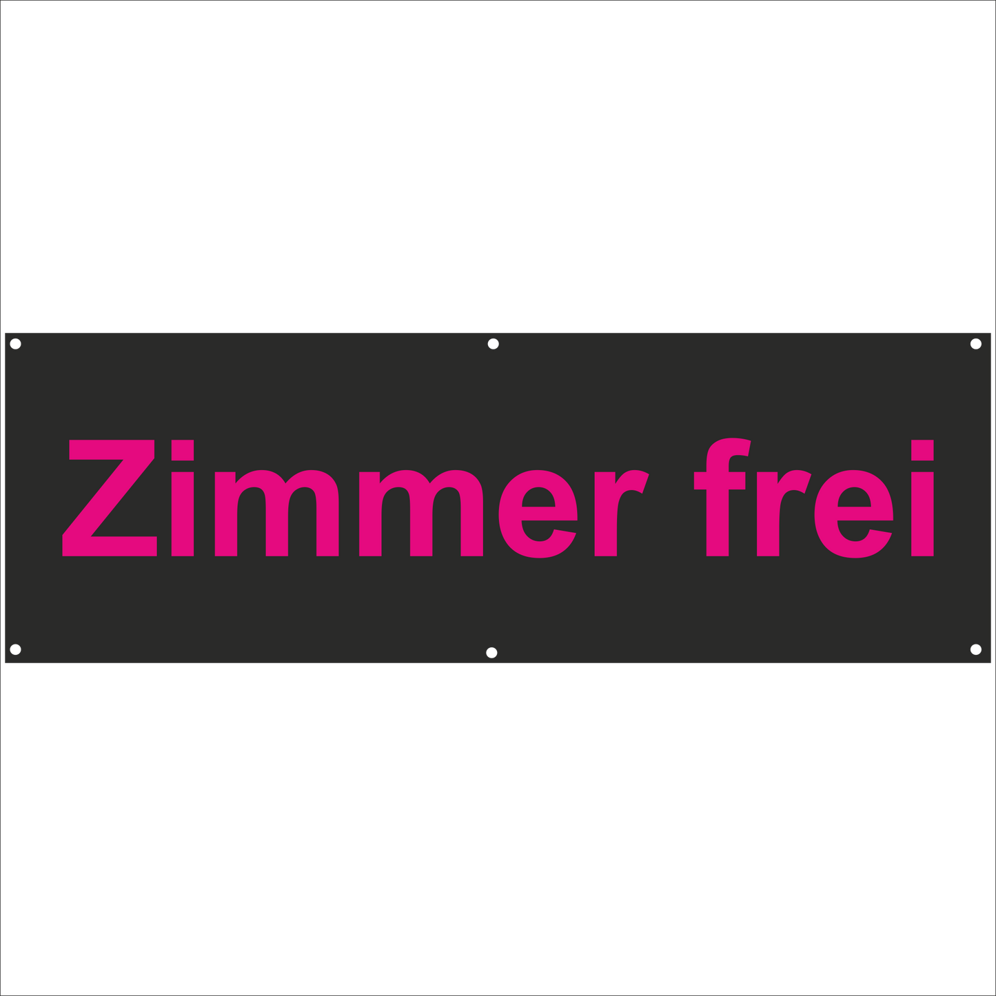 Werbeplane - Gerüstplane - p06 - Zimmer frei - NEU - Plane für Baustelle- Garten- Zaun oder Veranstaltung