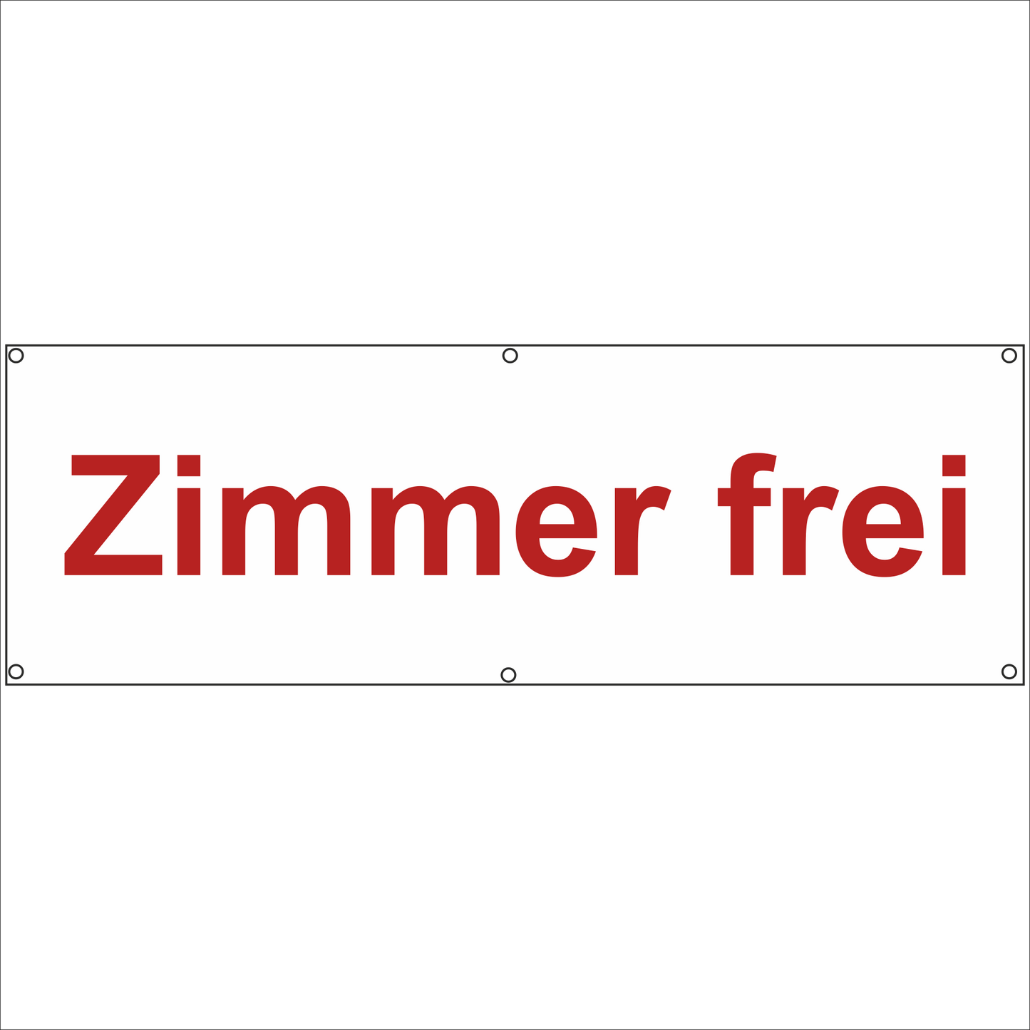 Werbeplane - Gerüstplane - p06 - Zimmer frei - NEU - Plane für Baustelle- Garten- Zaun oder Veranstaltung