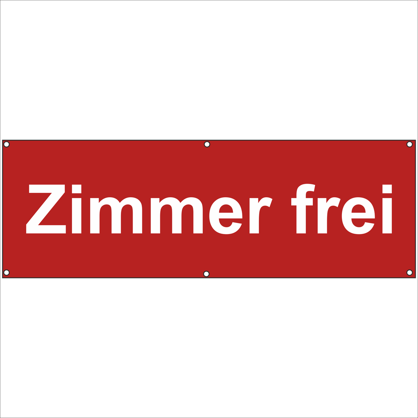 Werbeplane - Gerüstplane - p06 - Zimmer frei - NEU - Plane für Baustelle- Garten- Zaun oder Veranstaltung