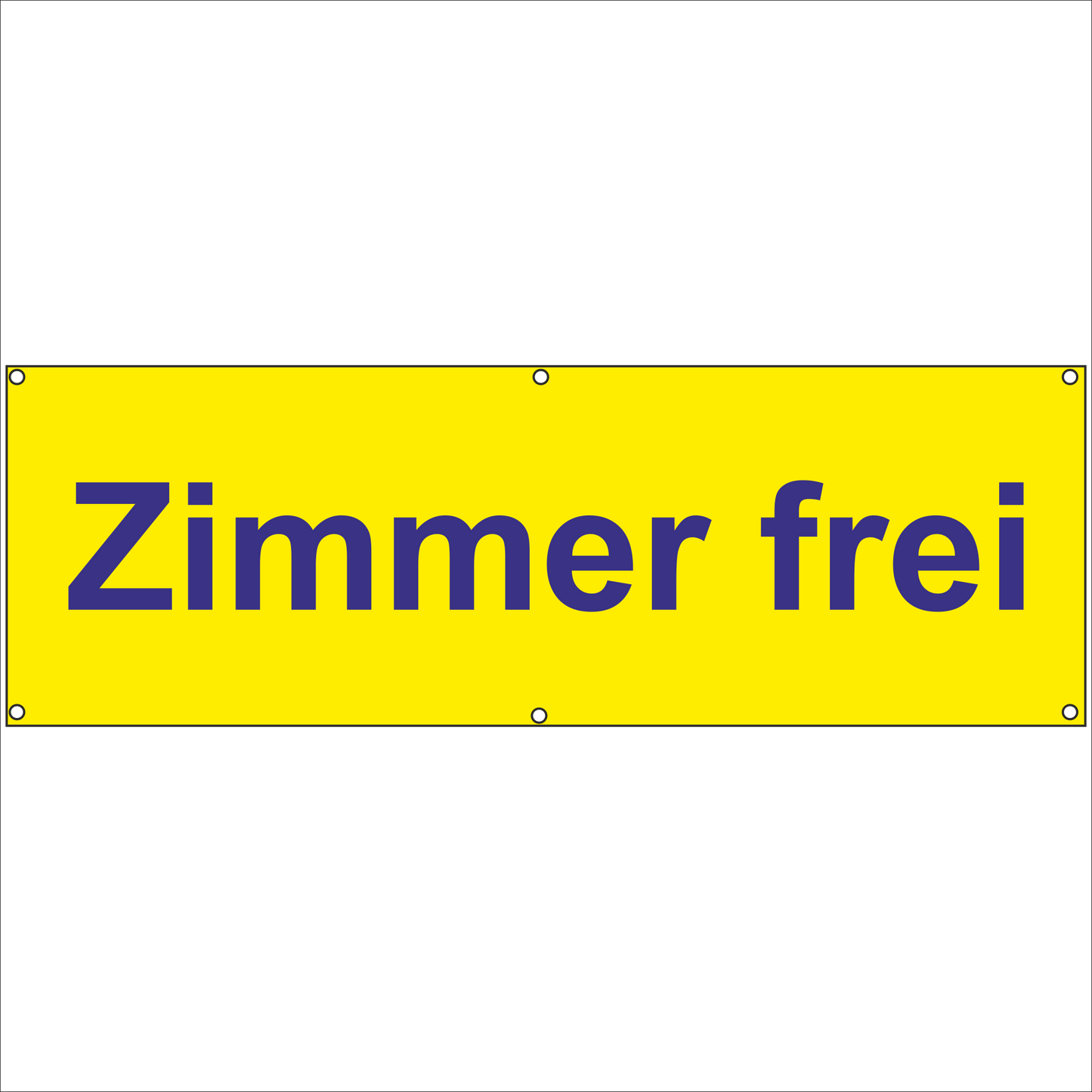Werbeplane - Gerüstplane - p06 - Zimmer frei - NEU - Plane für Baustelle- Garten- Zaun oder Veranstaltung