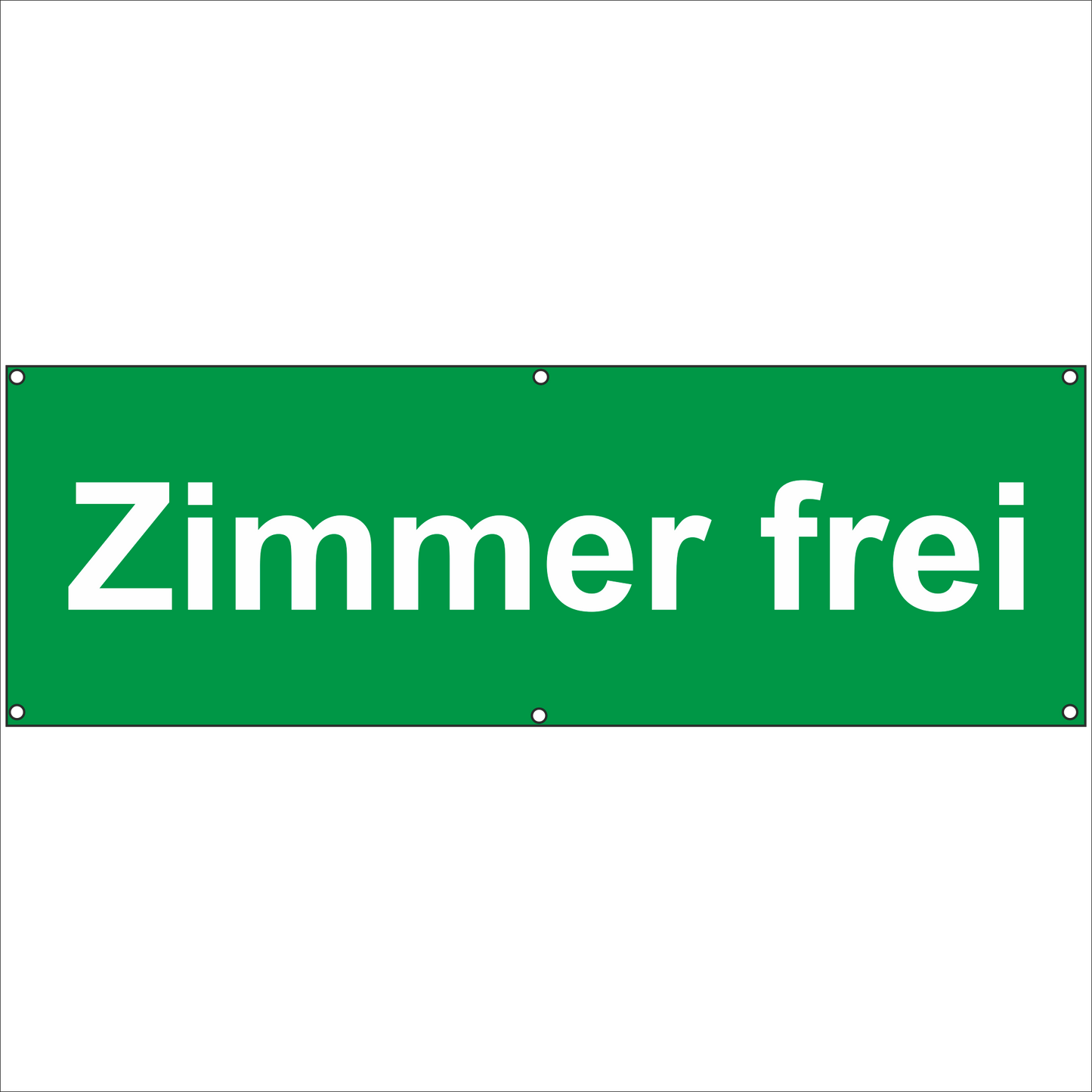 Werbeplane - Gerüstplane - p06 - Zimmer frei - NEU - Plane für Baustelle- Garten- Zaun oder Veranstaltung