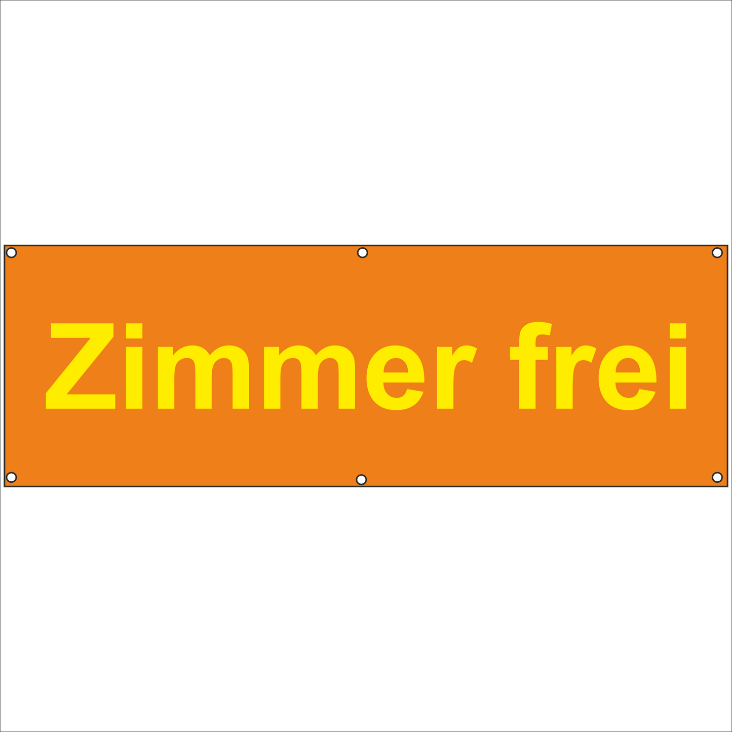 Werbeplane - Gerüstplane - p06 - Zimmer frei - NEU - Plane für Baustelle- Garten- Zaun oder Veranstaltung