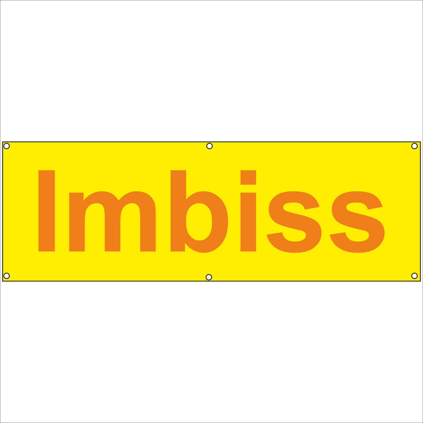 Werbeplane - Gerüstplane - p07 - IMBISS - NEU - Plane für Baustelle- Garten- Zaun oder Veranstaltung