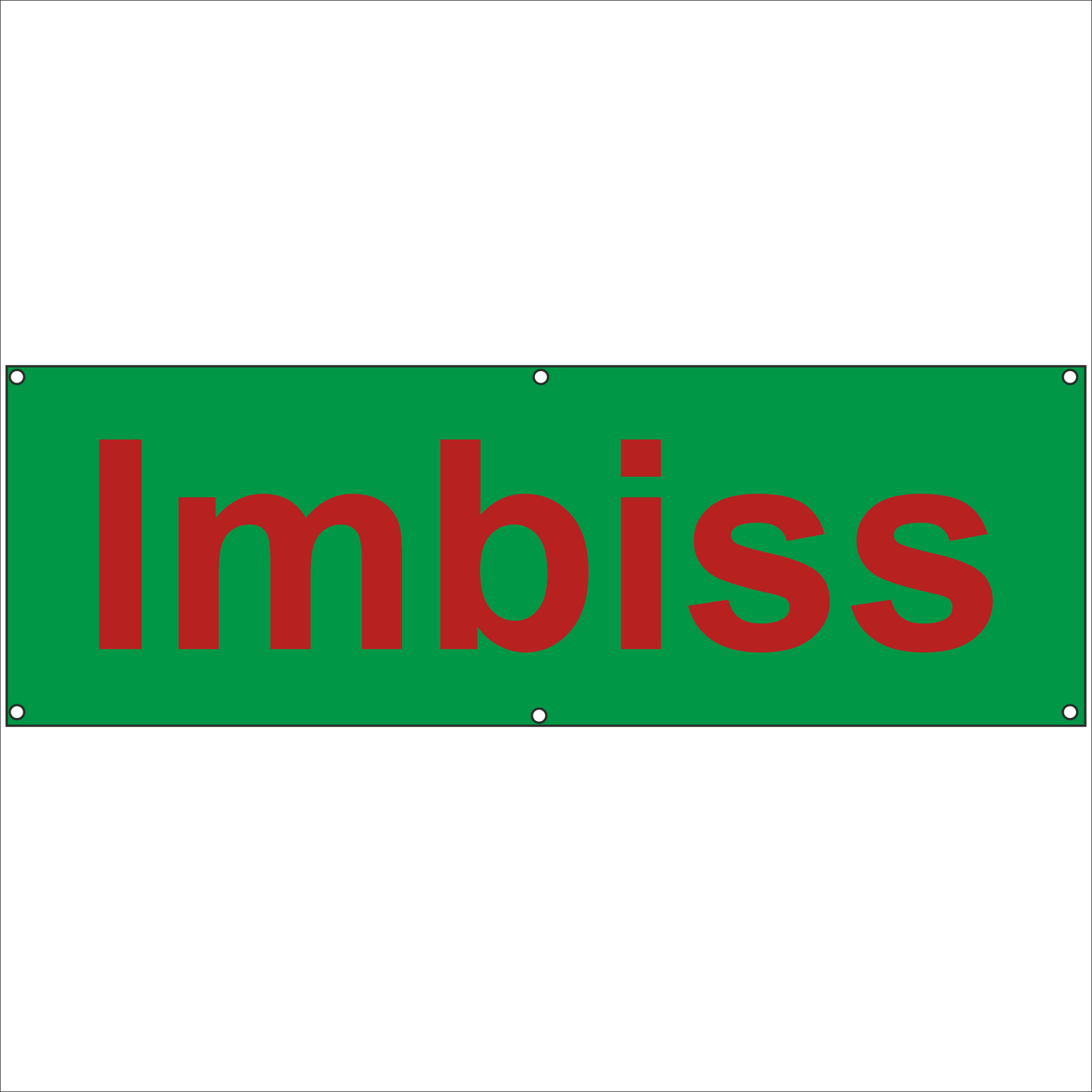 Werbeplane - Gerüstplane - p07 - IMBISS - NEU - Plane für Baustelle- Garten- Zaun oder Veranstaltung