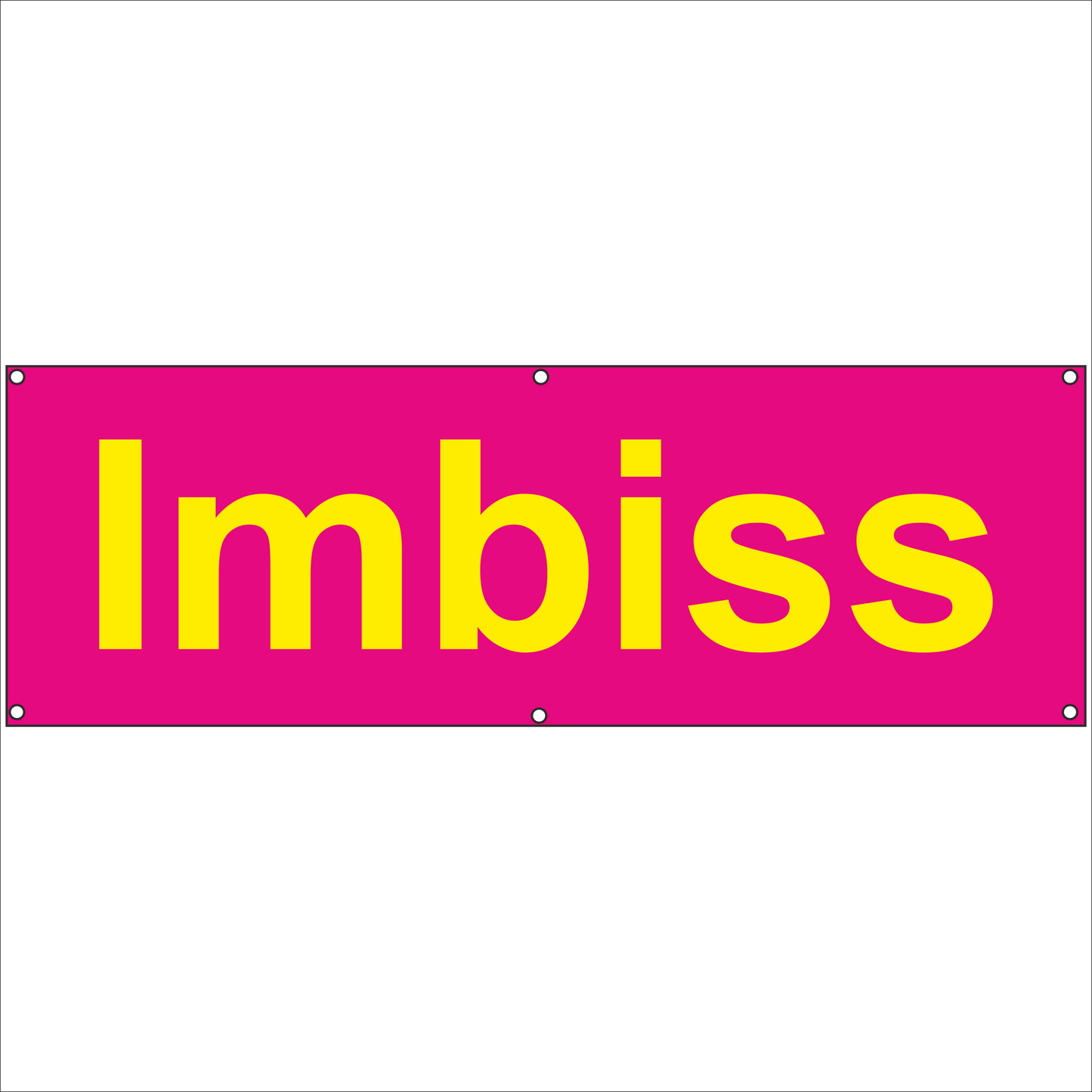 Werbeplane - Gerüstplane - p07 - IMBISS - NEU - Plane für Baustelle- Garten- Zaun oder Veranstaltung