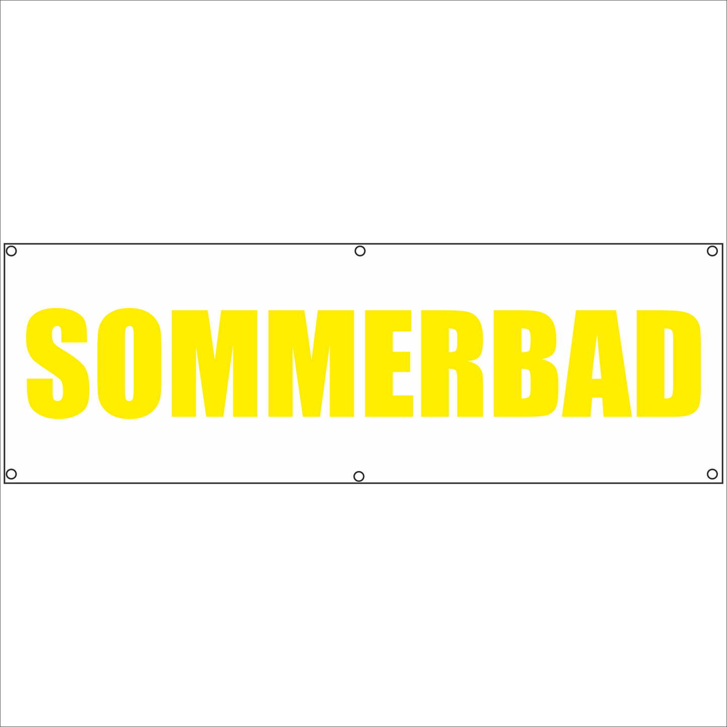 Werbeplane - Gerüstplane - p100 - Sommerbad - NEU - Plane für Baustelle- Garten- Zaun oder Veranstaltung