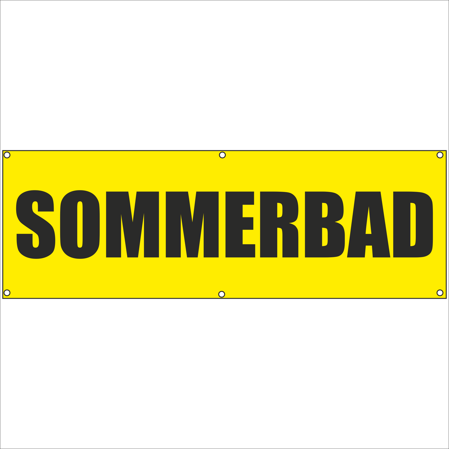 Werbeplane - Gerüstplane - p100 - Sommerbad - NEU - Plane für Baustelle- Garten- Zaun oder Veranstaltung