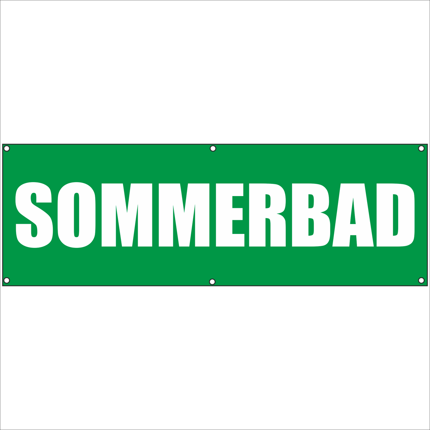 Werbeplane - Gerüstplane - p100 - Sommerbad - NEU - Plane für Baustelle- Garten- Zaun oder Veranstaltung