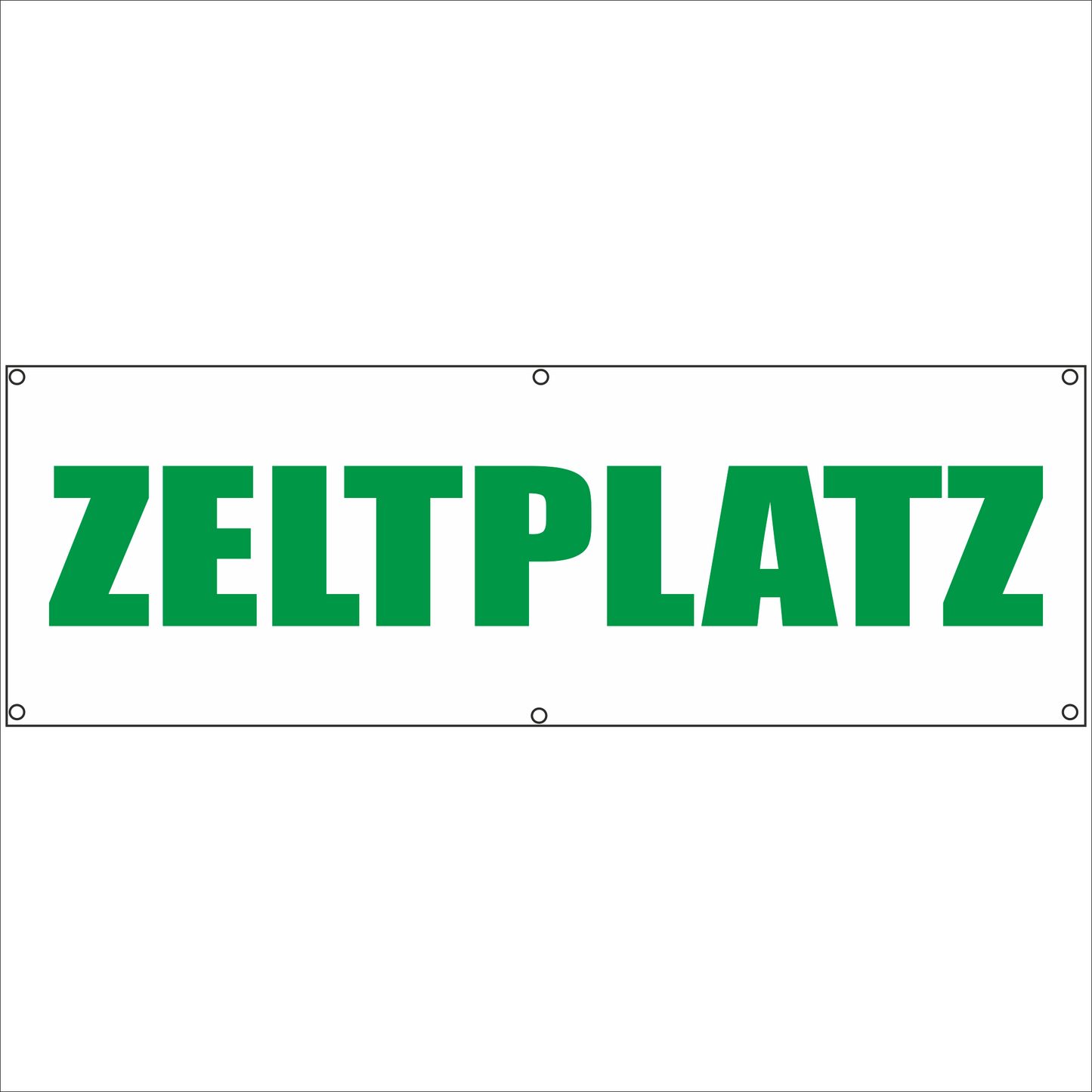 Werbeplane - Gerüstplane - p101 - Zeltplatz - NEU - Plane für Baustelle- Garten- Zaun oder Veranstaltung