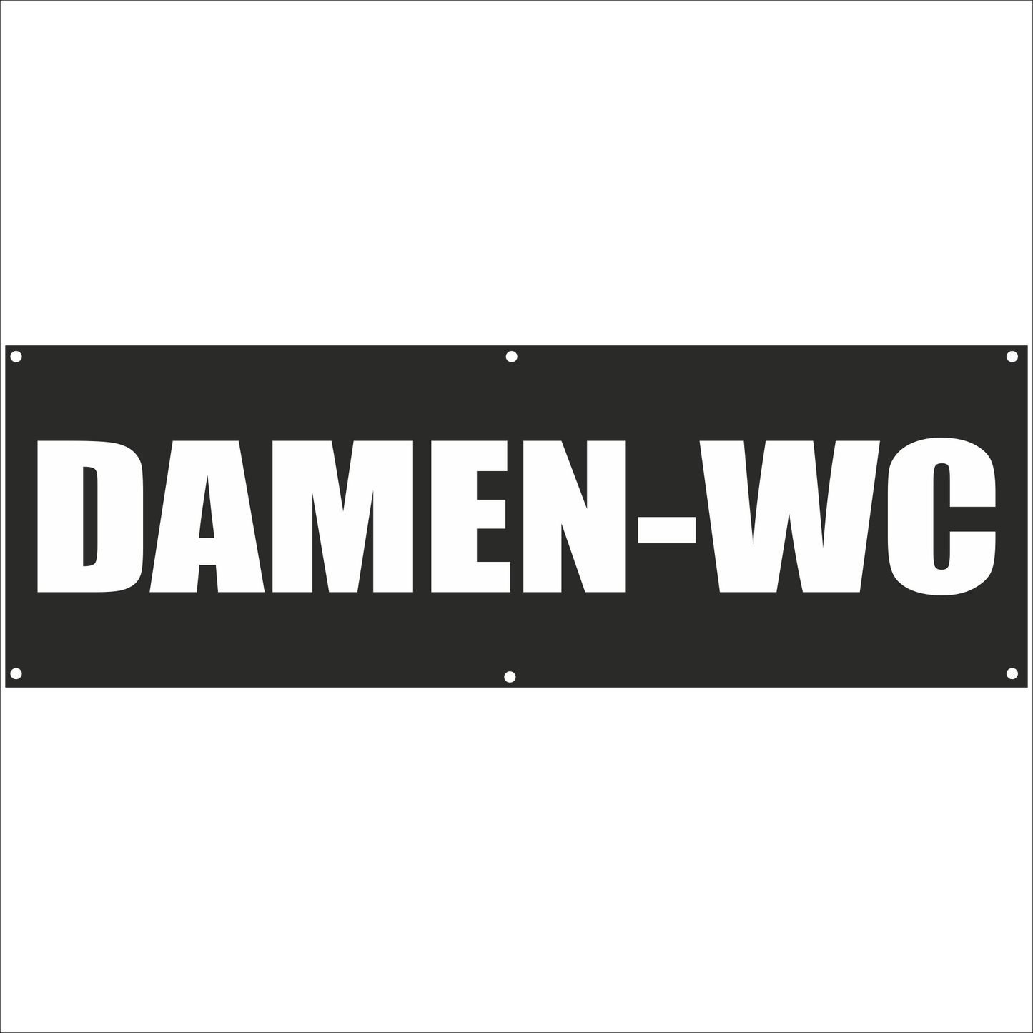 Werbeplane - Gerüstplane - p105 - Damen-WC - NEU - Plane für Baustelle- Garten- Zaun oder Veranstaltung