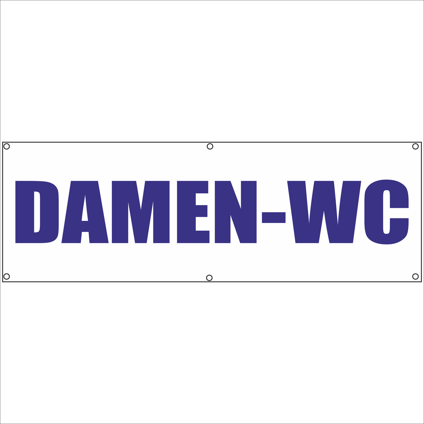 Werbeplane - Gerüstplane - p105 - Damen-WC - NEU - Plane für Baustelle- Garten- Zaun oder Veranstaltung