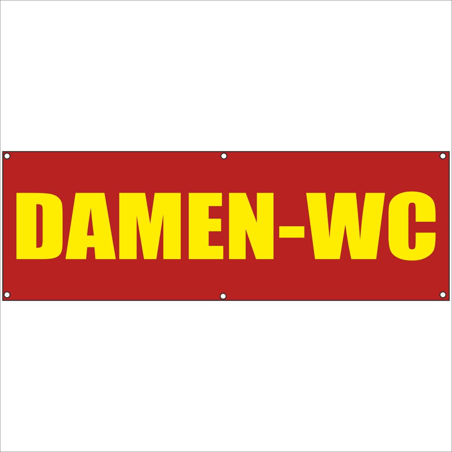 Werbeplane - Gerüstplane - p105 - Damen-WC - NEU - Plane für Baustelle- Garten- Zaun oder Veranstaltung