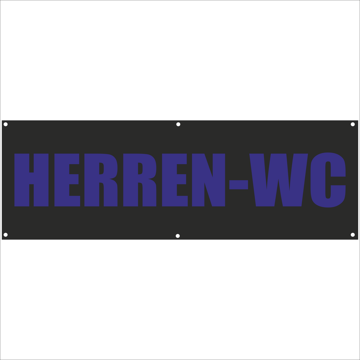 Werbeplane - Gerüstplane - p106 - Herren-WC - NEU - Plane für Baustelle- Garten- Zaun oder Veranstaltung