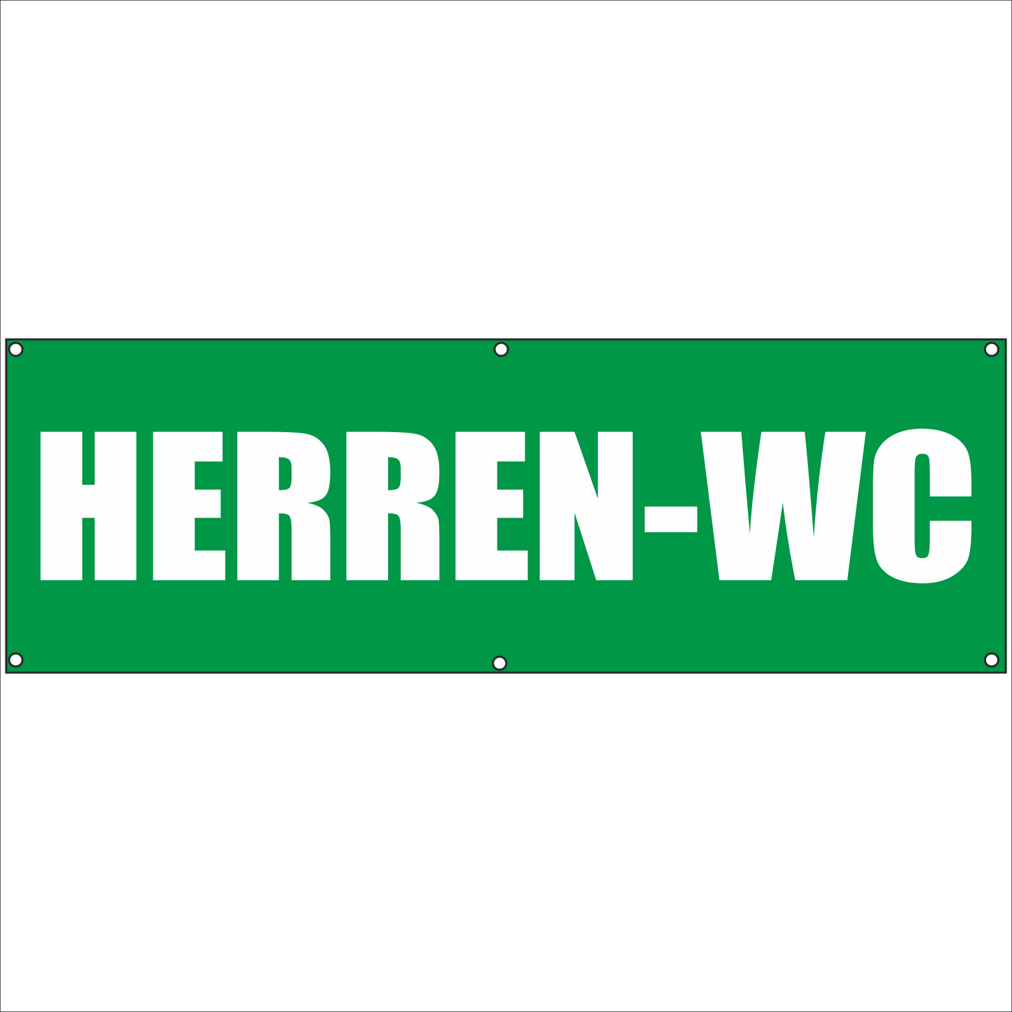Werbeplane - Gerüstplane - p106 - Herren-WC - NEU - Plane für Baustelle- Garten- Zaun oder Veranstaltung