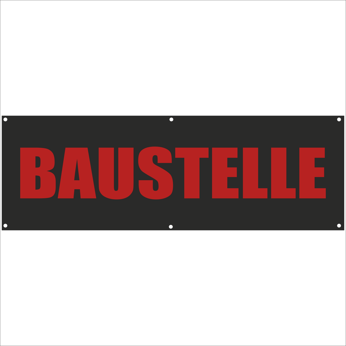Werbeplane - Gerüstplane - p107 - Baustelle - NEU - Plane für Baustelle- Garten- Zaun oder Veranstaltung