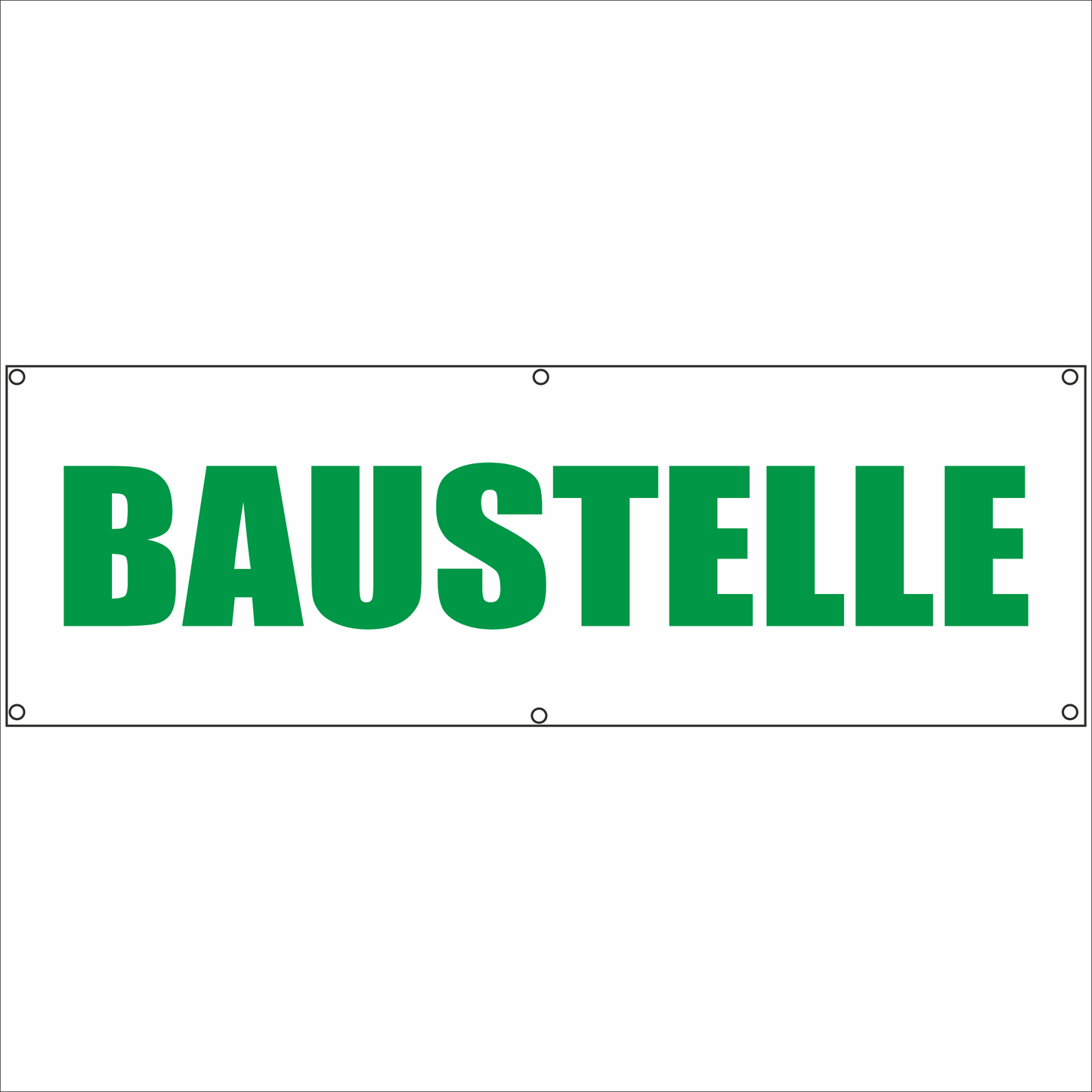Werbeplane - Gerüstplane - p107 - Baustelle - NEU - Plane für Baustelle- Garten- Zaun oder Veranstaltung