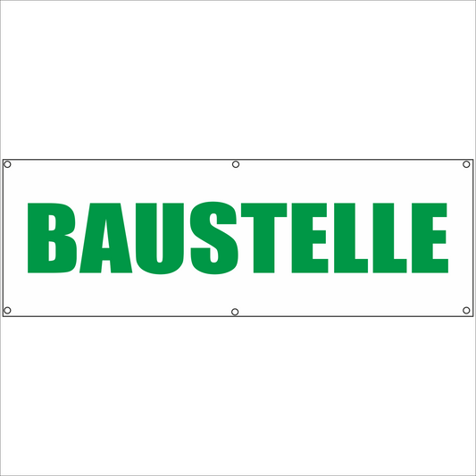 Werbeplane - Gerüstplane - p107 - Baustelle - NEU - Plane für Baustelle- Garten- Zaun oder Veranstaltung