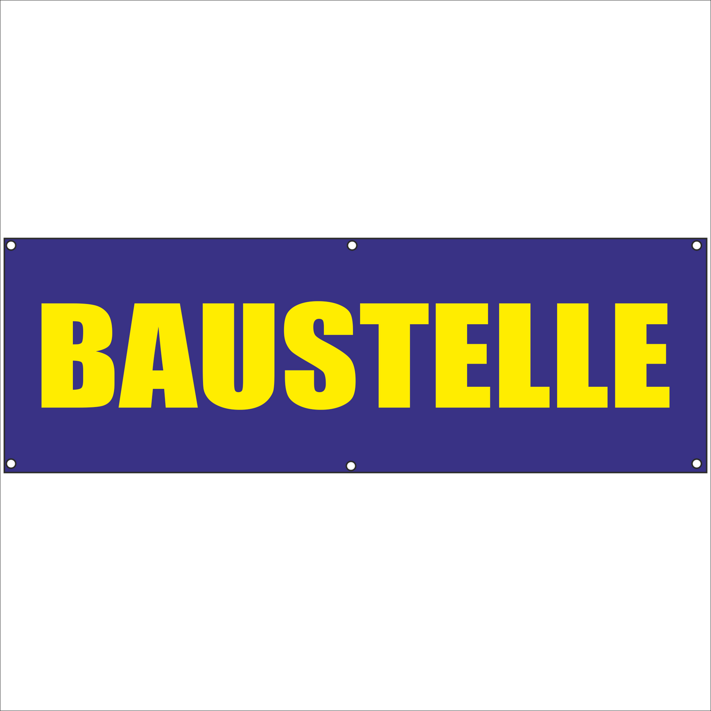 Werbeplane - Gerüstplane - p107 - Baustelle - NEU - Plane für Baustelle- Garten- Zaun oder Veranstaltung