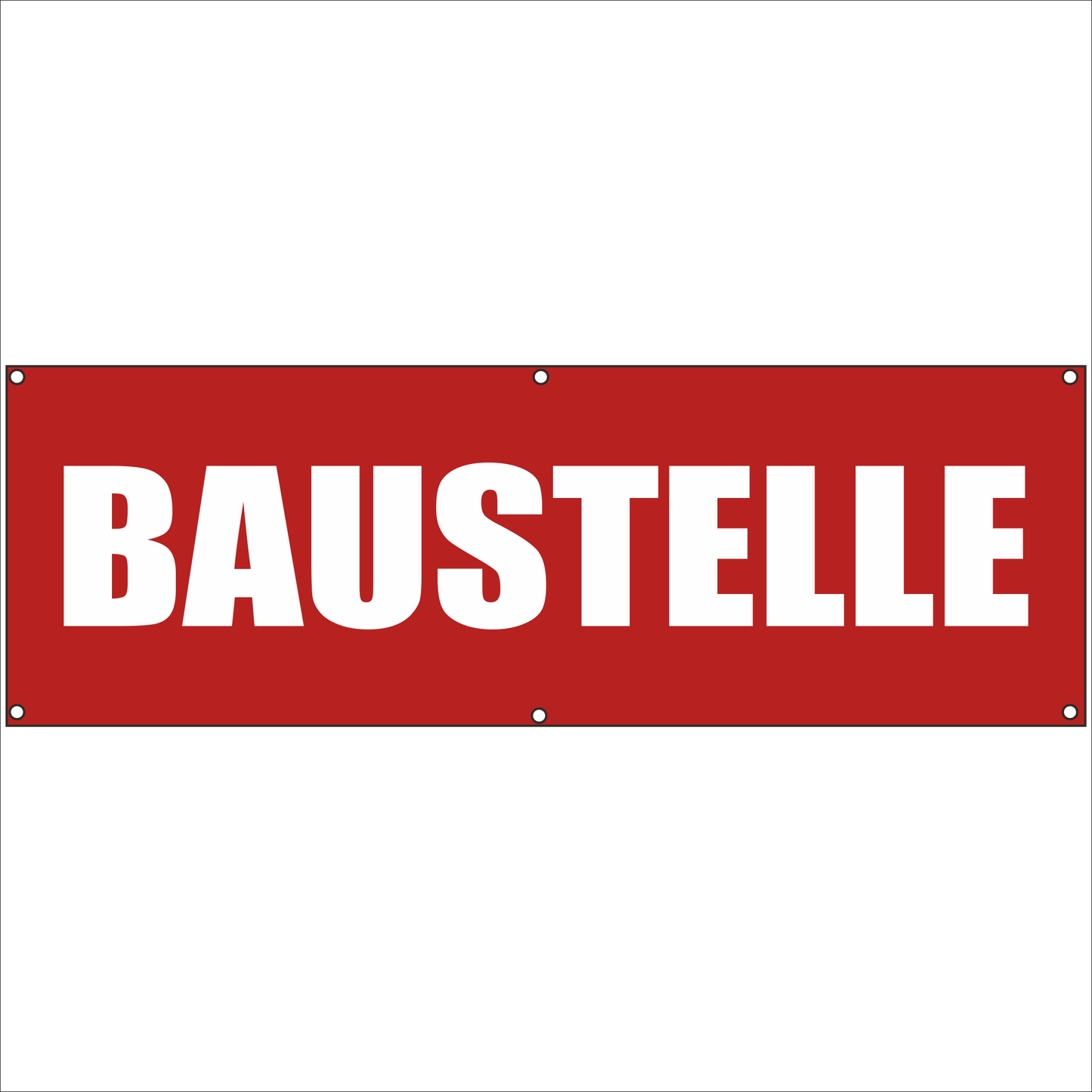 Werbeplane - Gerüstplane - p107 - Baustelle - NEU - Plane für Baustelle- Garten- Zaun oder Veranstaltung