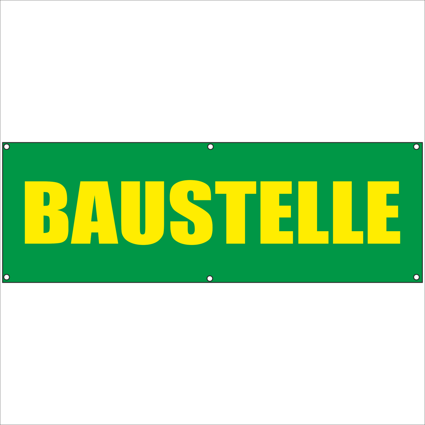 Werbeplane - Gerüstplane - p107 - Baustelle - NEU - Plane für Baustelle- Garten- Zaun oder Veranstaltung