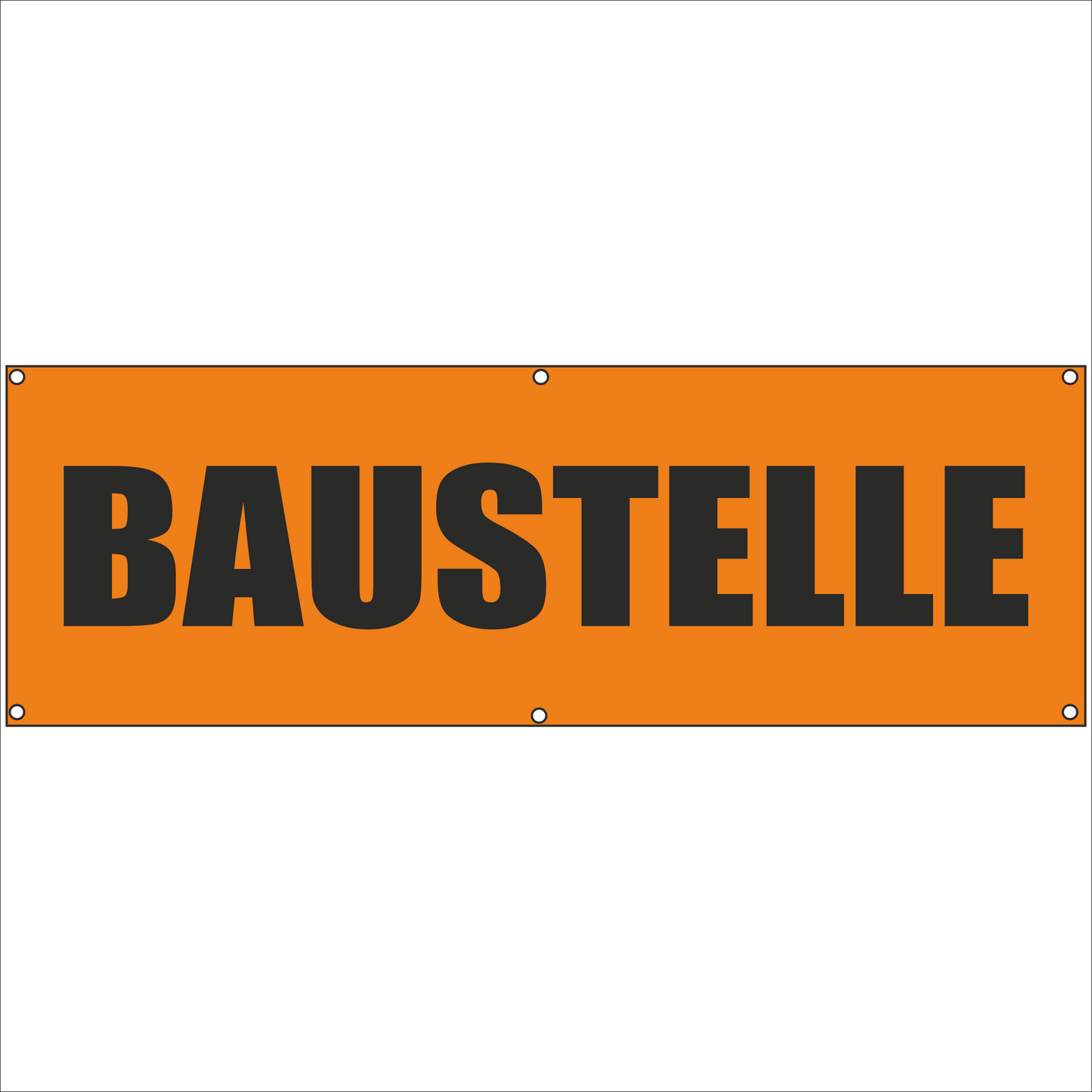 Werbeplane - Gerüstplane - p107 - Baustelle - NEU - Plane für Baustelle- Garten- Zaun oder Veranstaltung