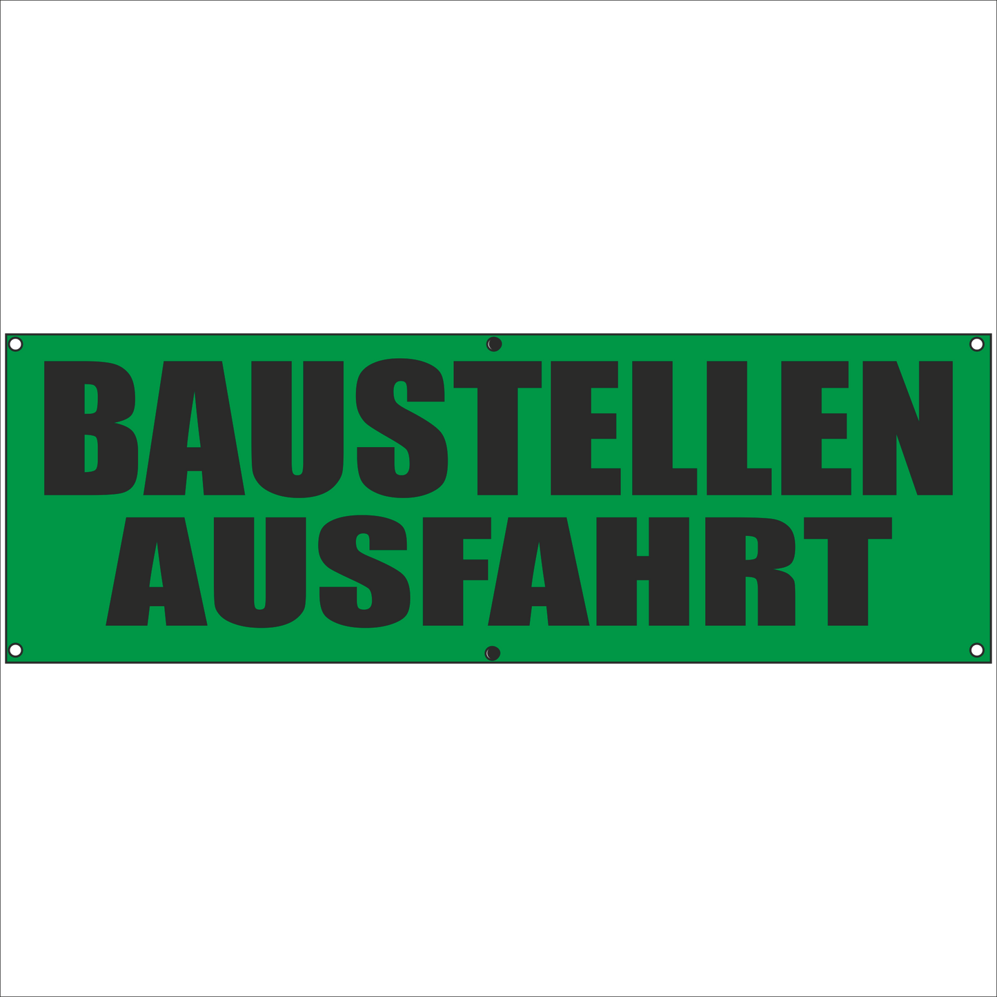 Werbeplane - Gerüstplane - p108 - Baustellenausfahrt - NEU - Plane für Baustelle- Garten- Zaun oder Veranstaltung