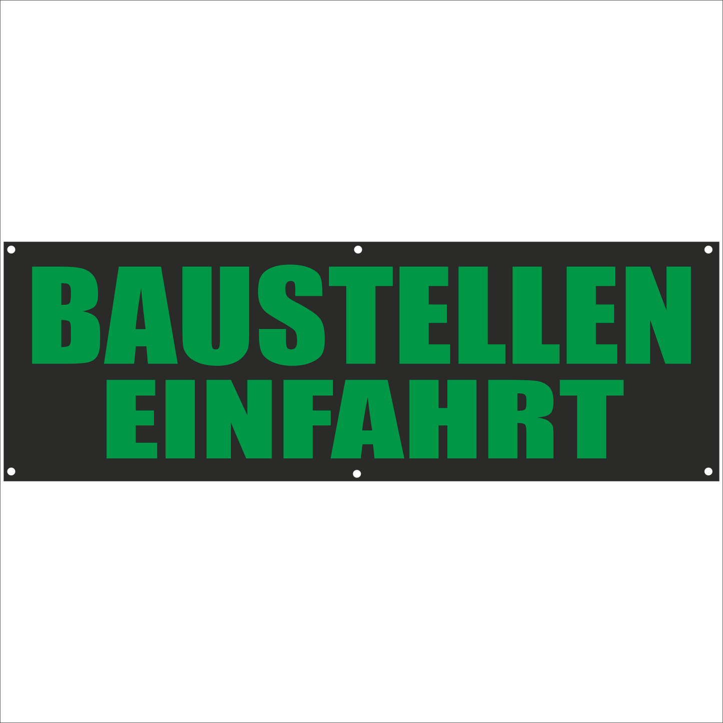 Werbeplane - Gerüstplane - p109 - Baustelleneinfahrt - NEU - Plane für Baustelle- Garten- Zaun oder Veranstaltung