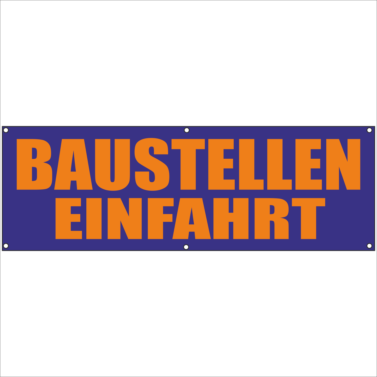 Werbeplane - Gerüstplane - p109 - Baustelleneinfahrt - NEU - Plane für Baustelle- Garten- Zaun oder Veranstaltung