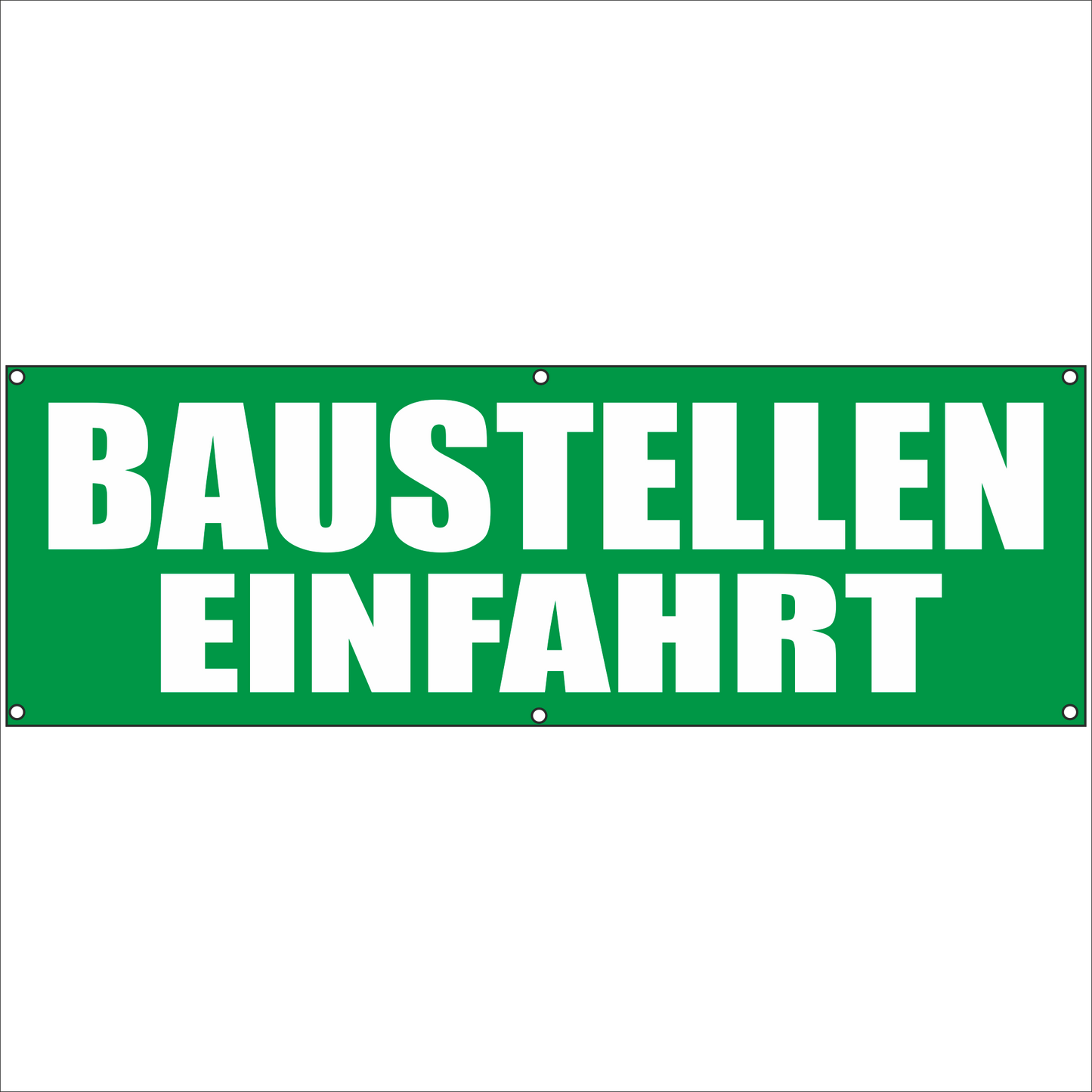 Werbeplane - Gerüstplane - p109 - Baustelleneinfahrt - NEU - Plane für Baustelle- Garten- Zaun oder Veranstaltung