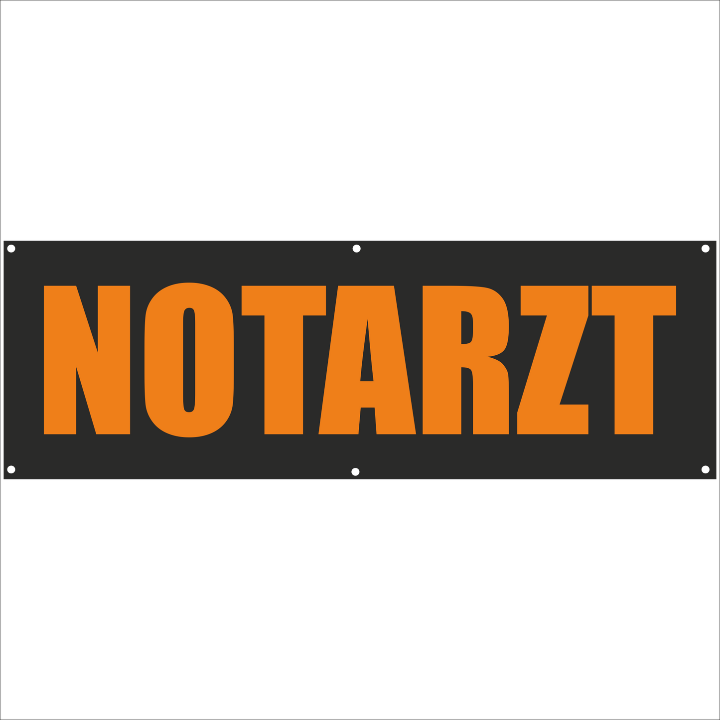 Werbeplane - Gerüstplane - p110 - Notarzt - NEU - Plane für Baustelle- Garten- Zaun oder Veranstaltung