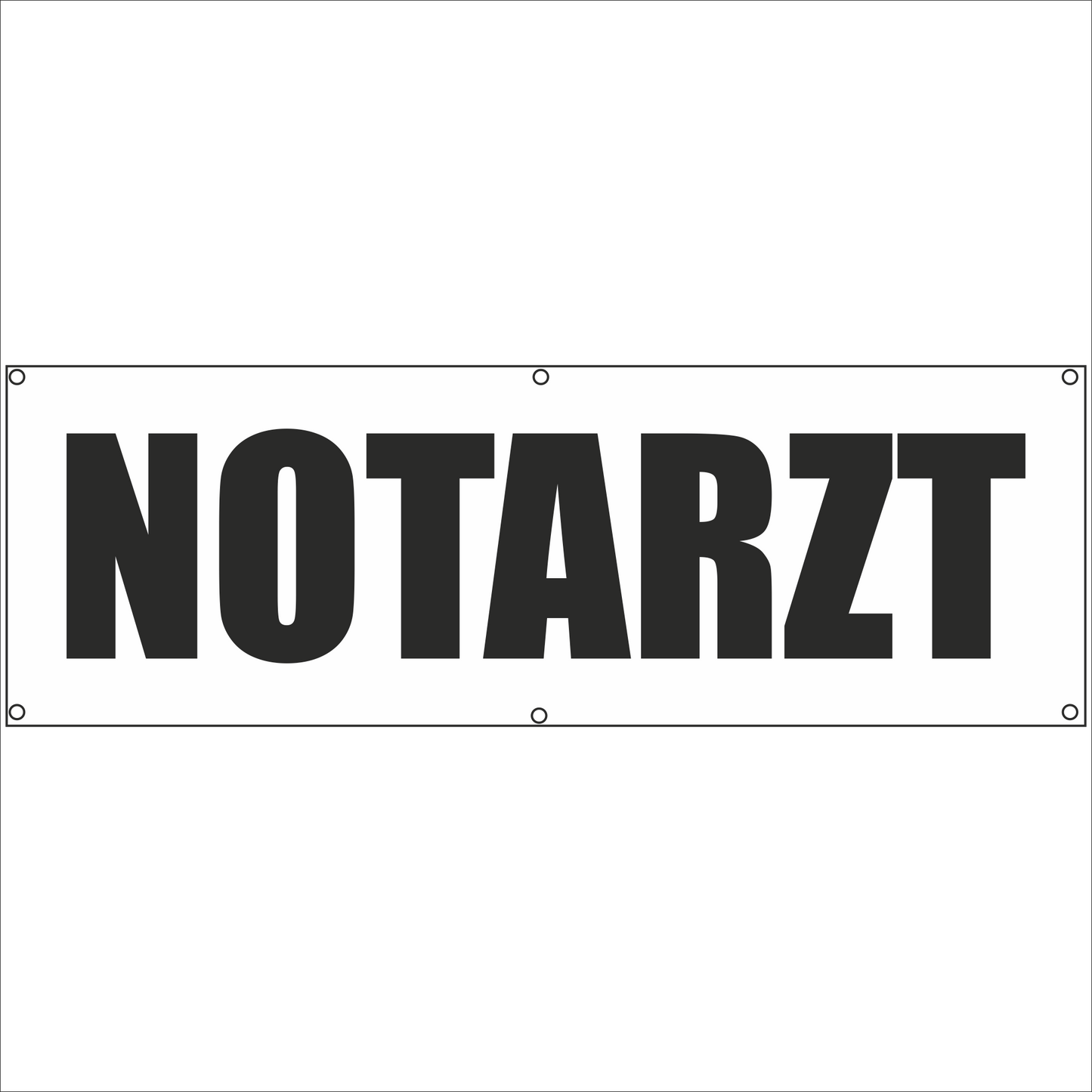 Werbeplane - Gerüstplane - p110 - Notarzt - NEU - Plane für Baustelle- Garten- Zaun oder Veranstaltung