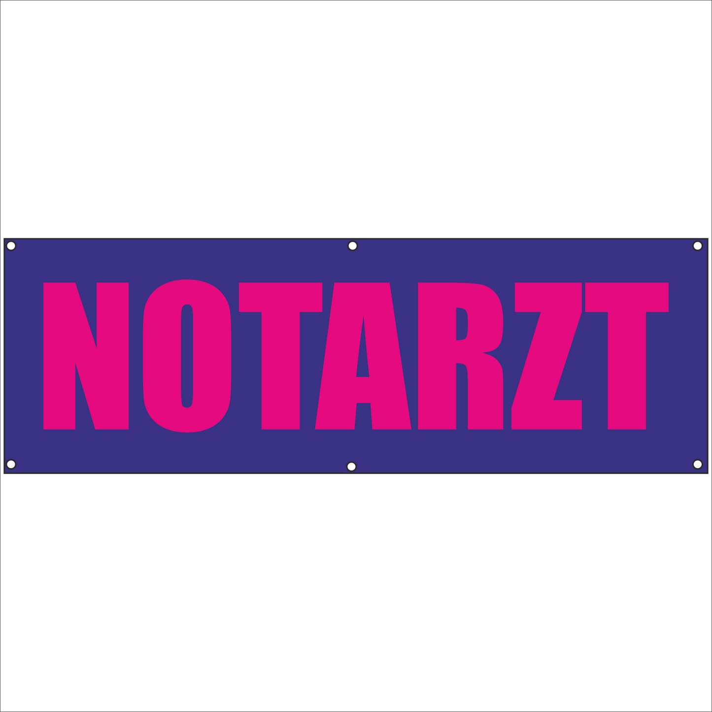 Werbeplane - Gerüstplane - p110 - Notarzt - NEU - Plane für Baustelle- Garten- Zaun oder Veranstaltung