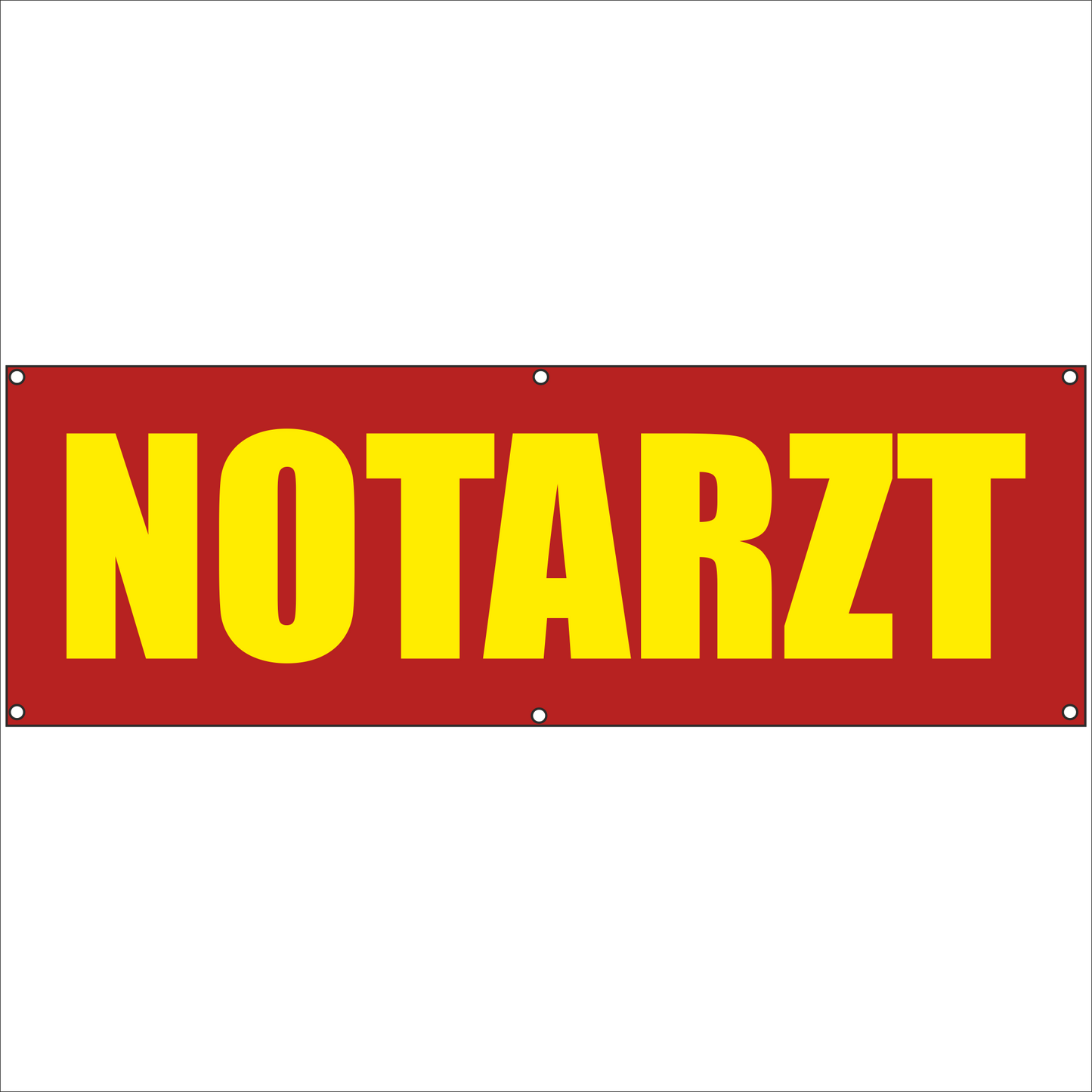 Werbeplane - Gerüstplane - p110 - Notarzt - NEU - Plane für Baustelle- Garten- Zaun oder Veranstaltung