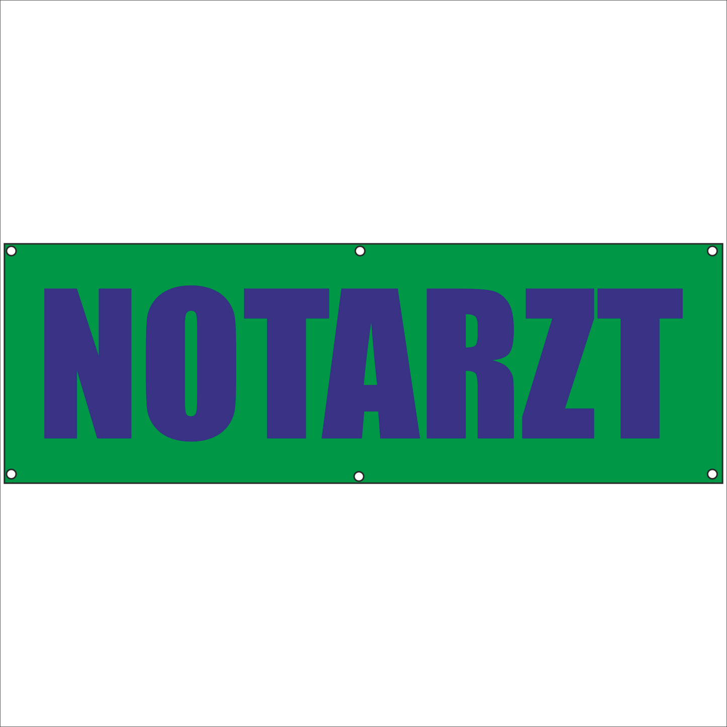 Werbeplane - Gerüstplane - p110 - Notarzt - NEU - Plane für Baustelle- Garten- Zaun oder Veranstaltung